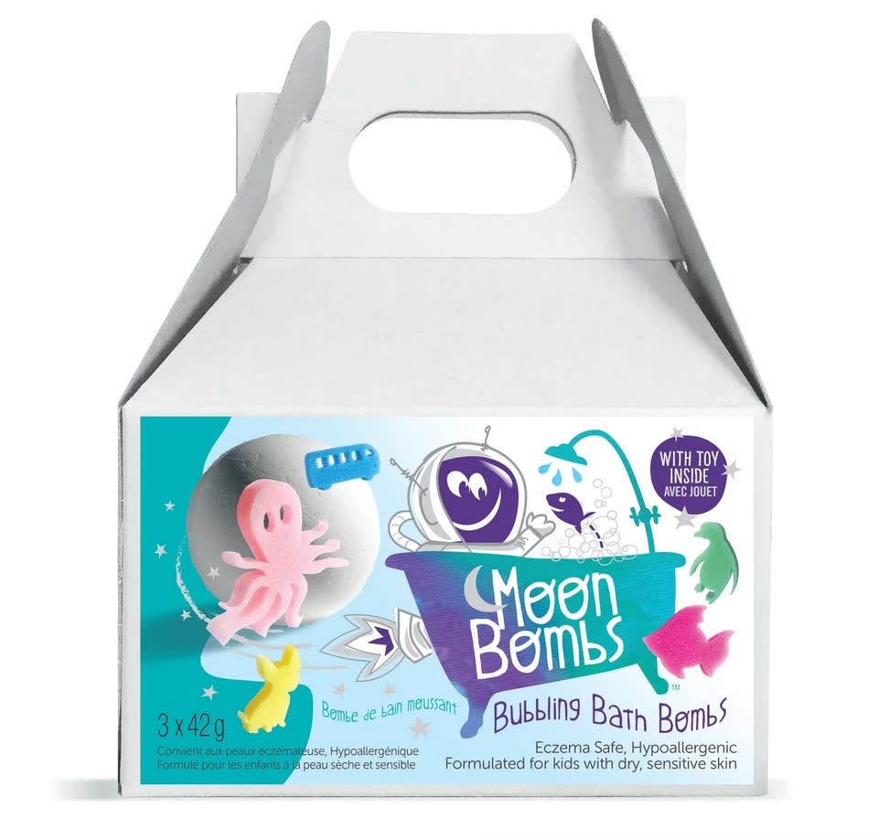 Loot Toy Moon Bombs - Bombe de bain moussante avec jouet Eczema Safe