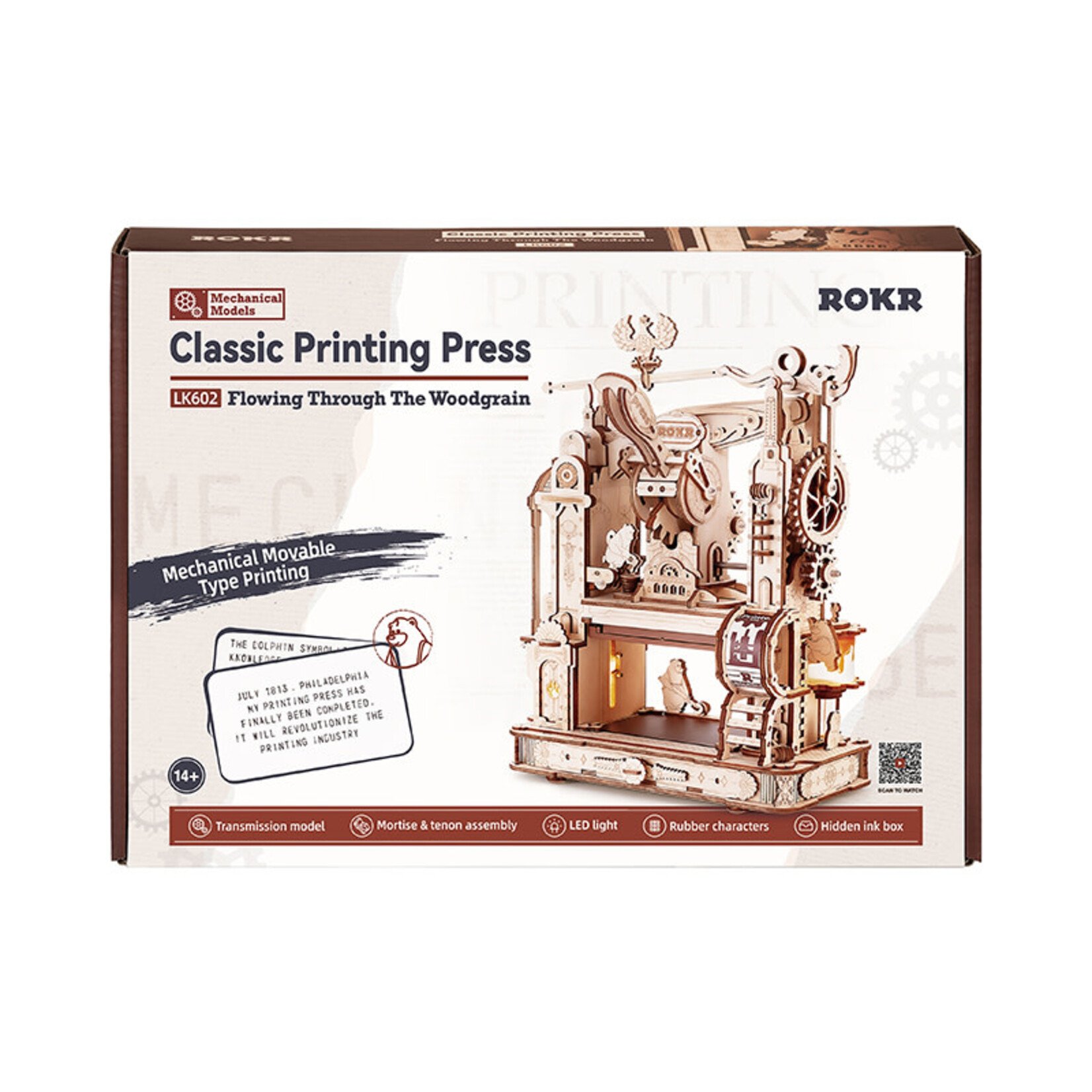 Robotime ROKR - Classic Printing Press