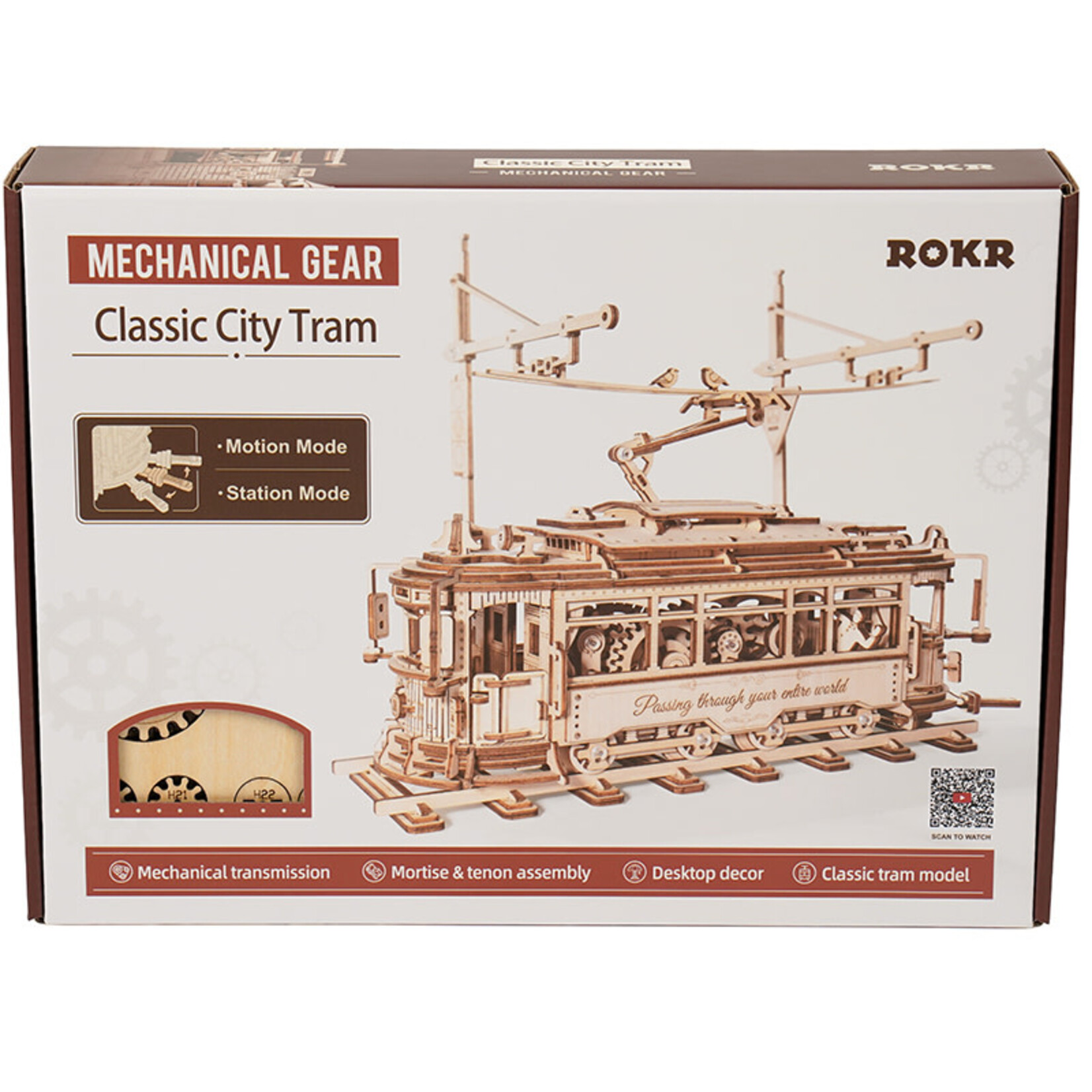 Robotime ROKR - Mechanical Gear - Classic City Tram