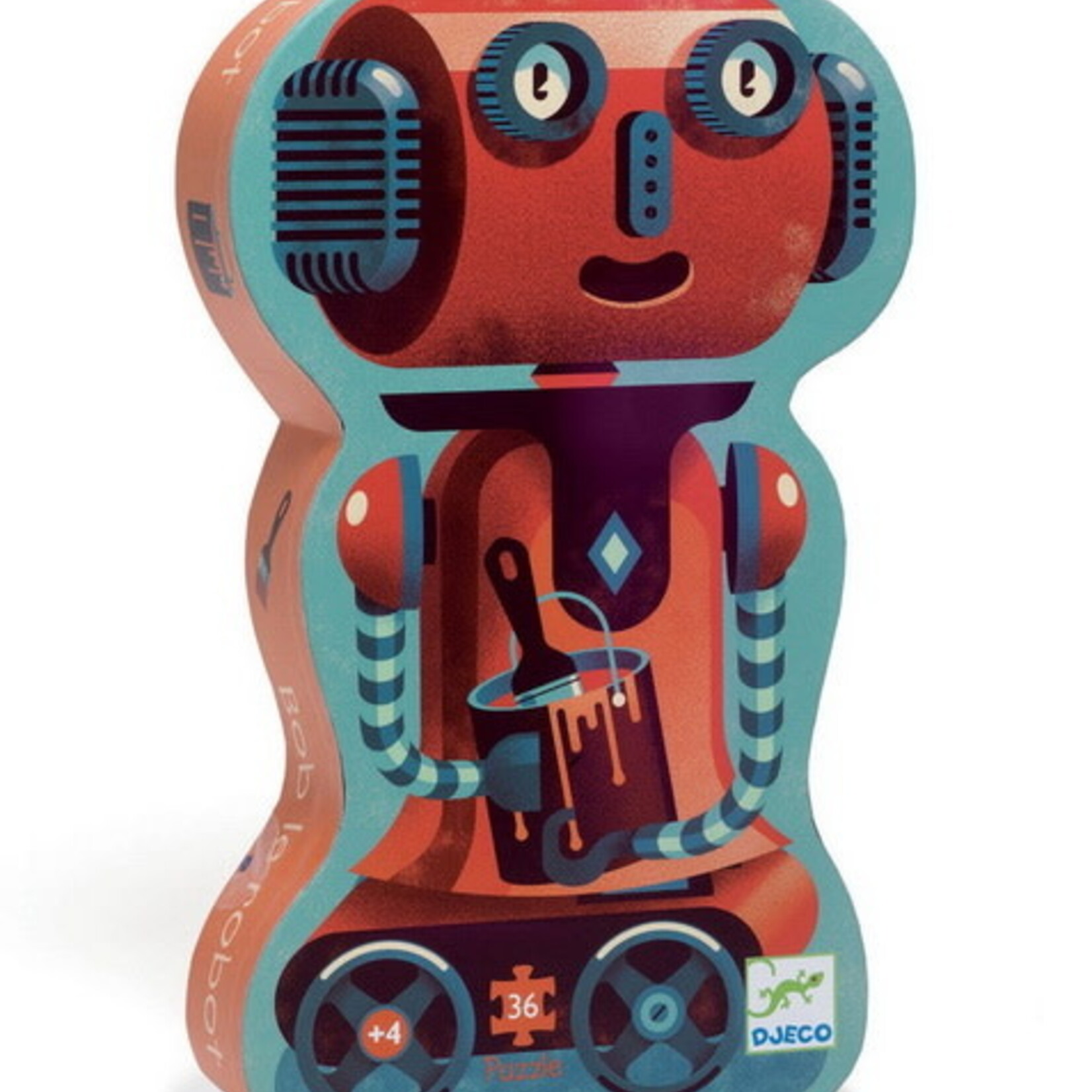 Djeco Puzzle Silhouette 36 - Bob le robot