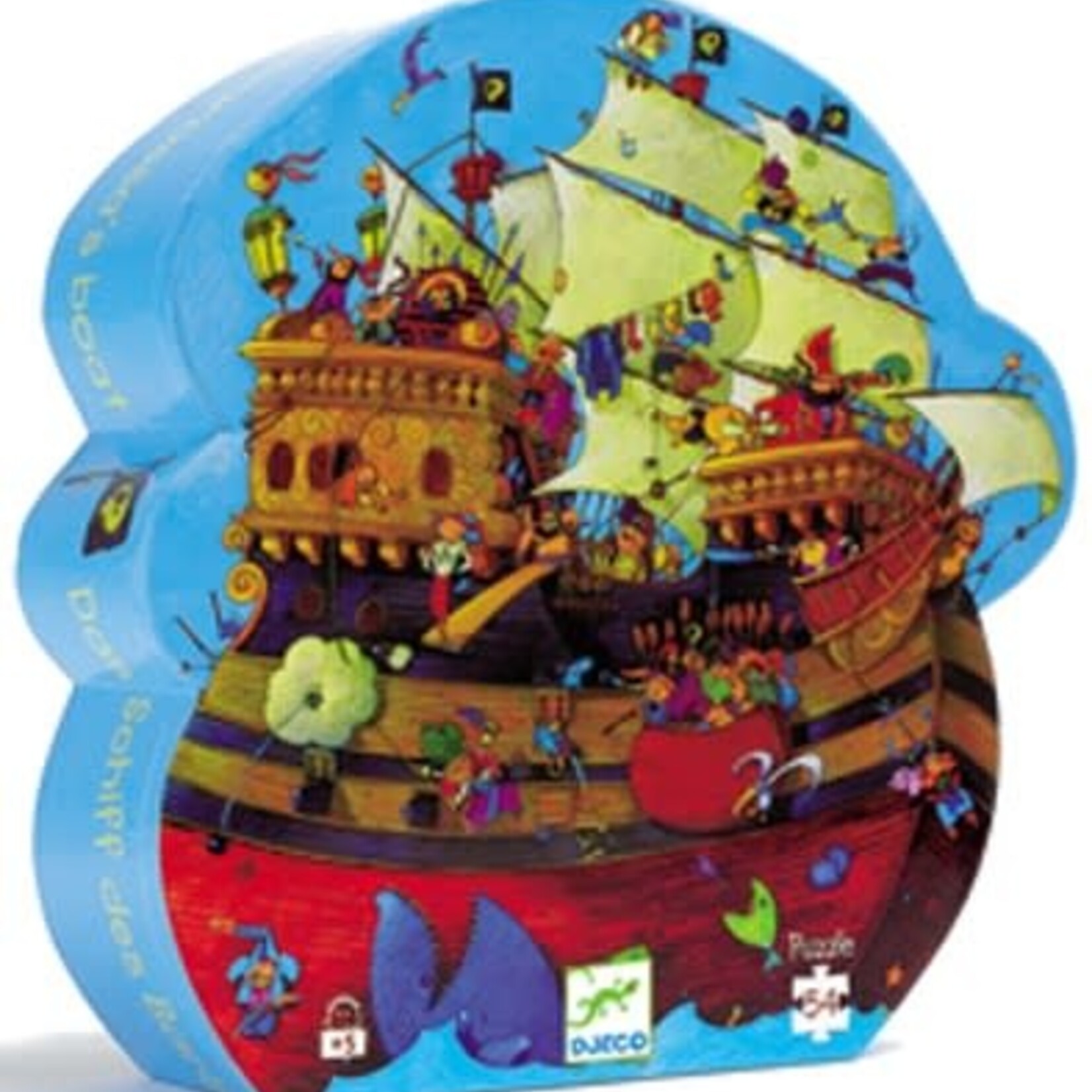 Djeco Puzzle Silhouette 54 -  Le bateau de barberousse