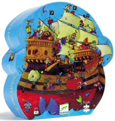 Djeco Puzzle Silhouette 54 -  Le bateau de barberousse