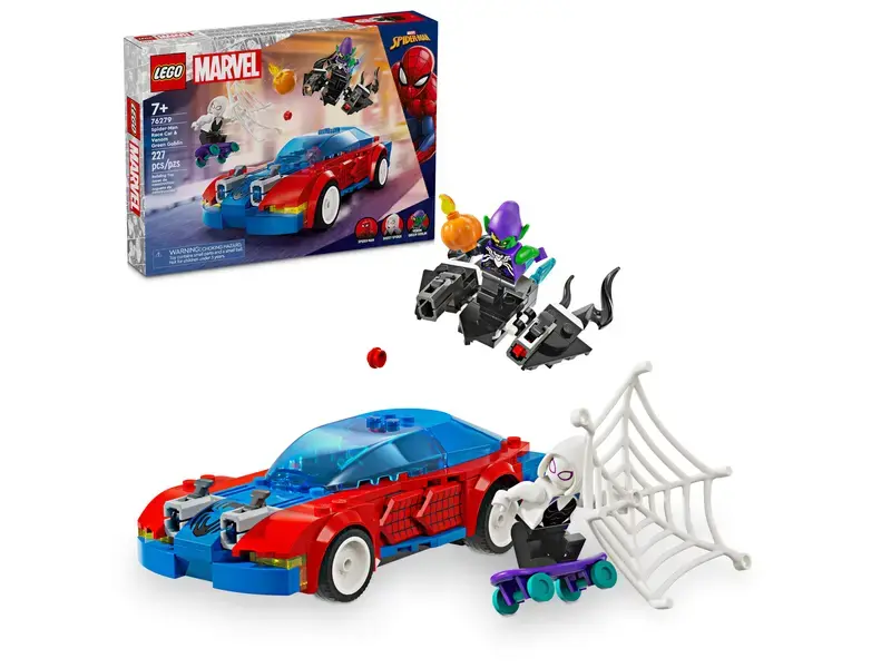 Lego Lego 76279 Marvel - La voiture de course de Spider-Man et le Bouffon vert venomisé