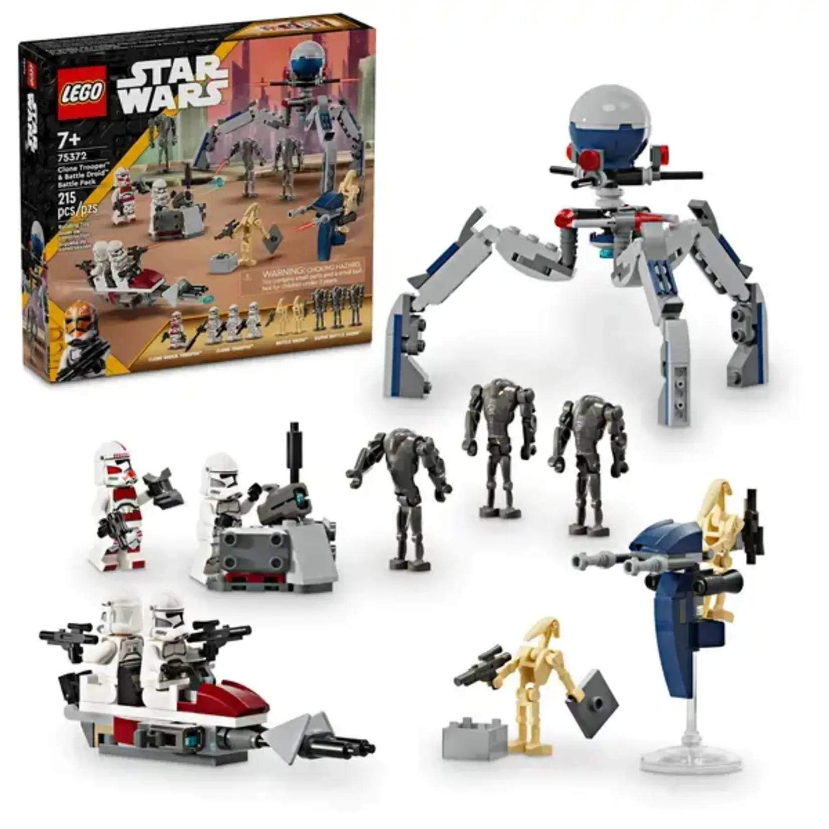 Lego Lego 75372 Star Wars - Ensemble de combat Clone Trooper™ et droïdes de combat