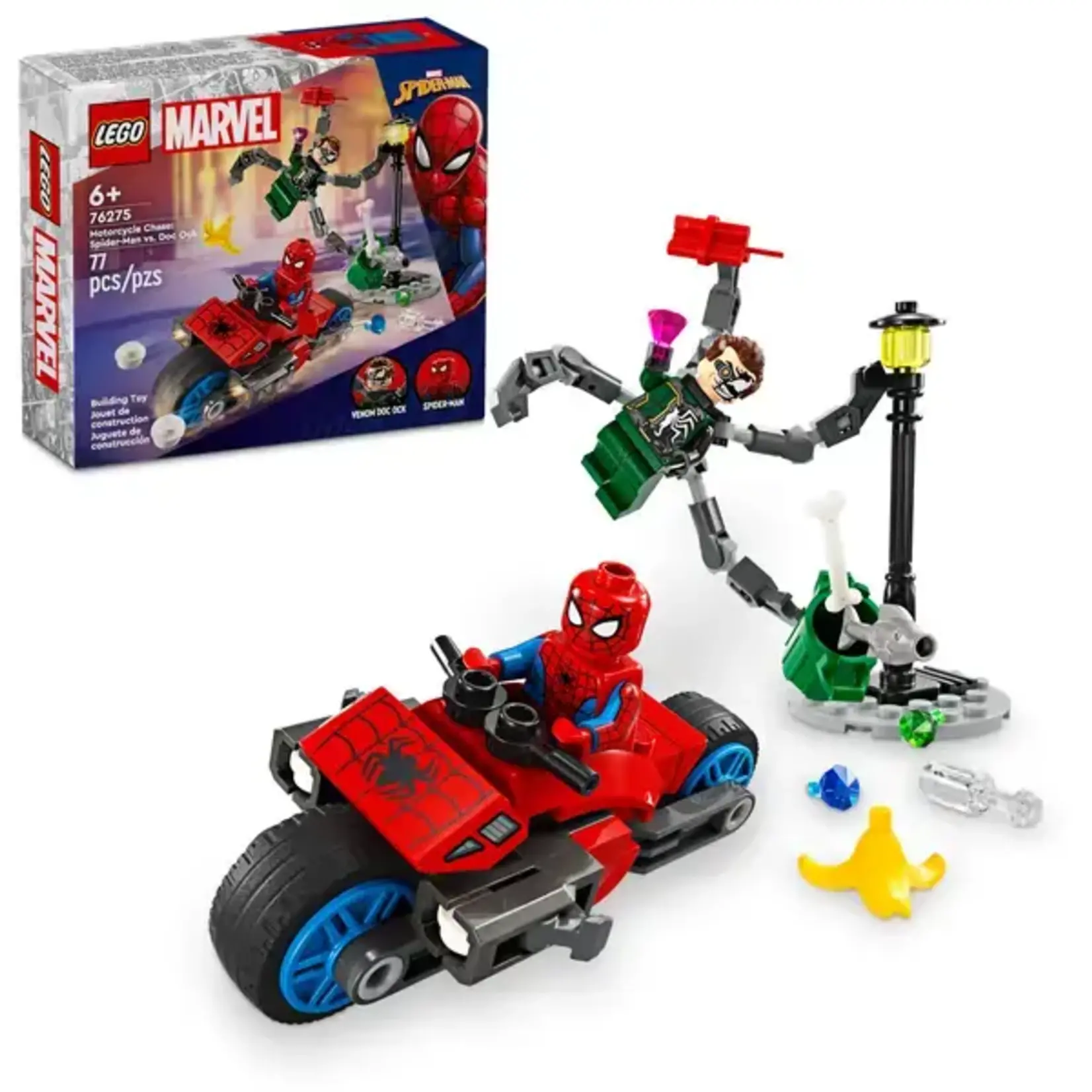 Lego Lego 76275 Marvel - La poursuite à moto - Spider-Man contre Doc Ock