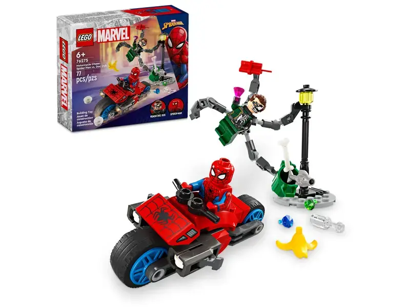 Lego Lego 76275 Marvel - La poursuite à moto - Spider-Man contre Doc Ock