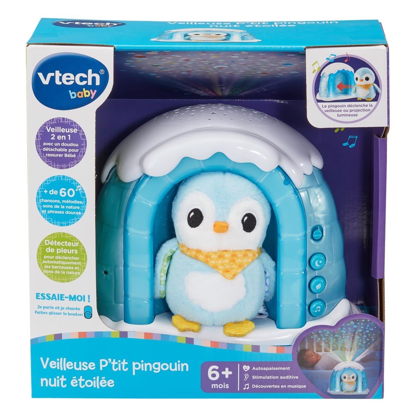 VTech VTech Veilleuse P'tit pingouin nuit étoilée