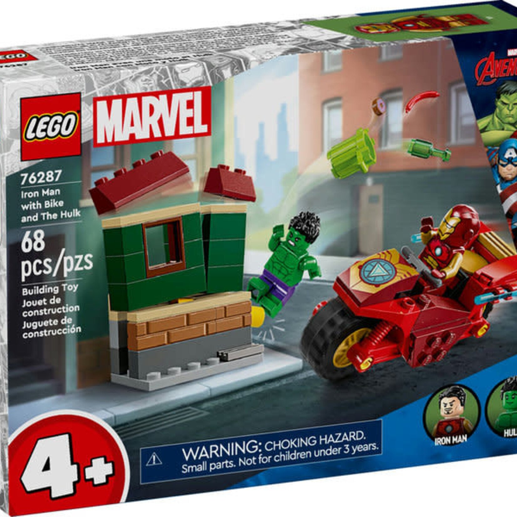 Lego Lego 76287 Marvel - Iron Man avec une moto et Hulk