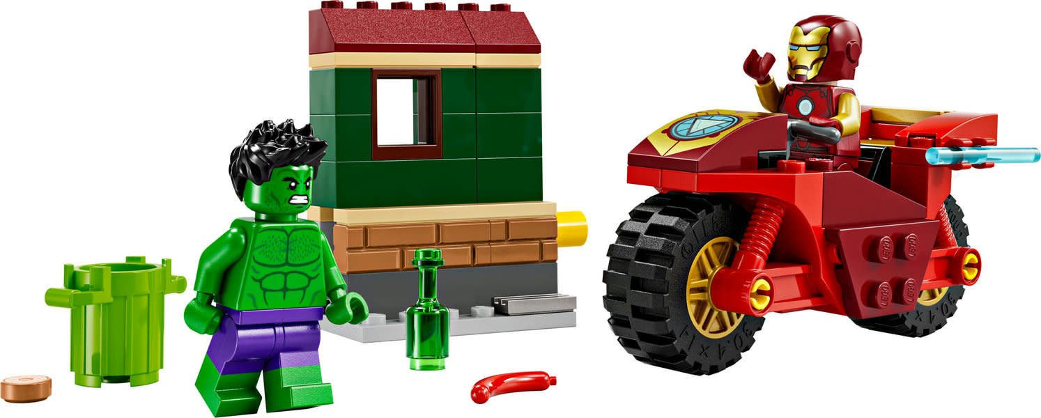 Lego Lego 76287 Marvel - Iron Man avec une moto et Hulk