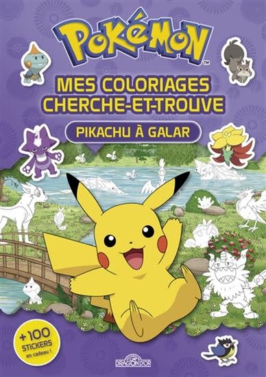 Les livres du dragon d'or Pokémon - Mes Coloriages Cherche-Et-Trouve - Pikachu à Galar