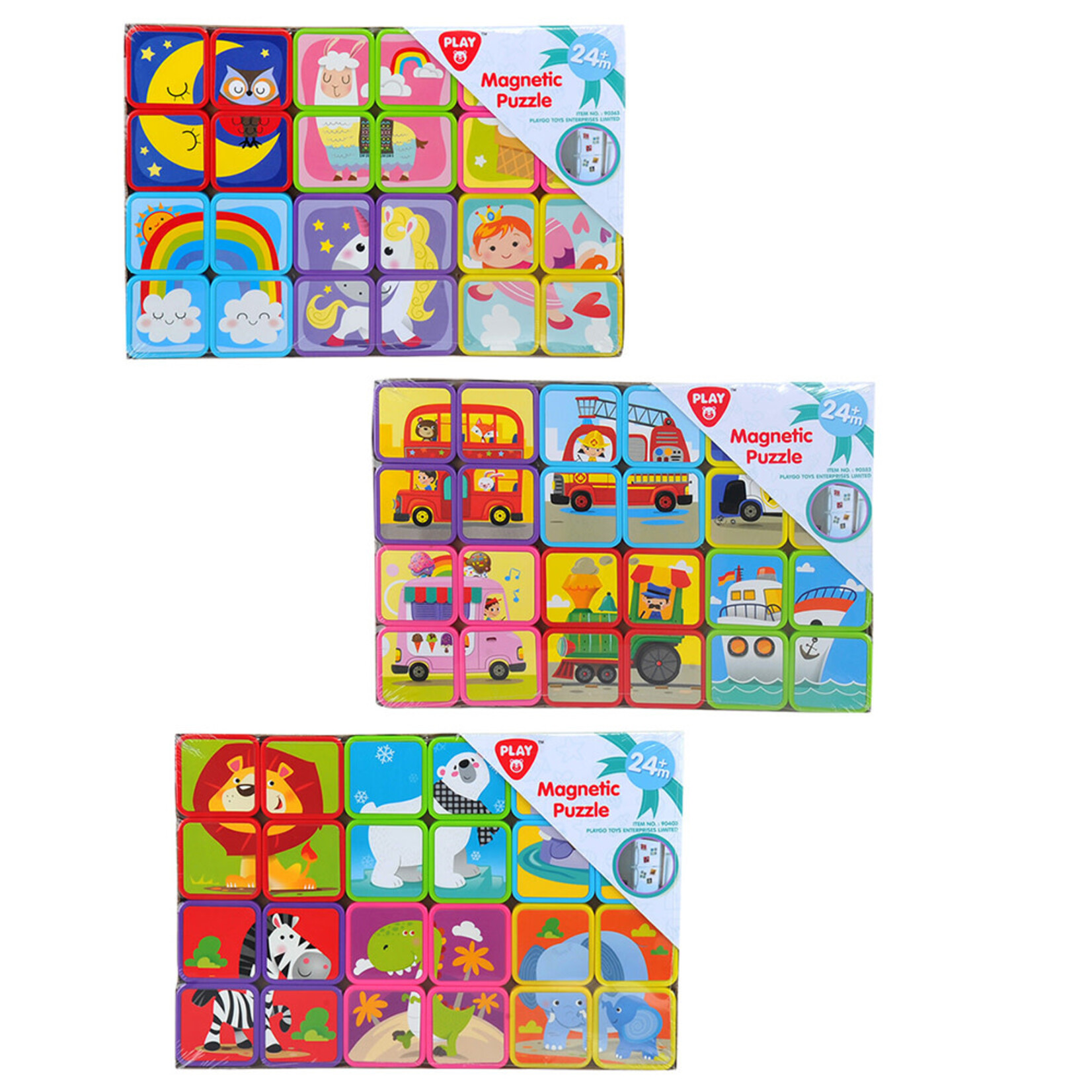 Playgo Play Go Magnetic Puzzle 24 pieces 6 images