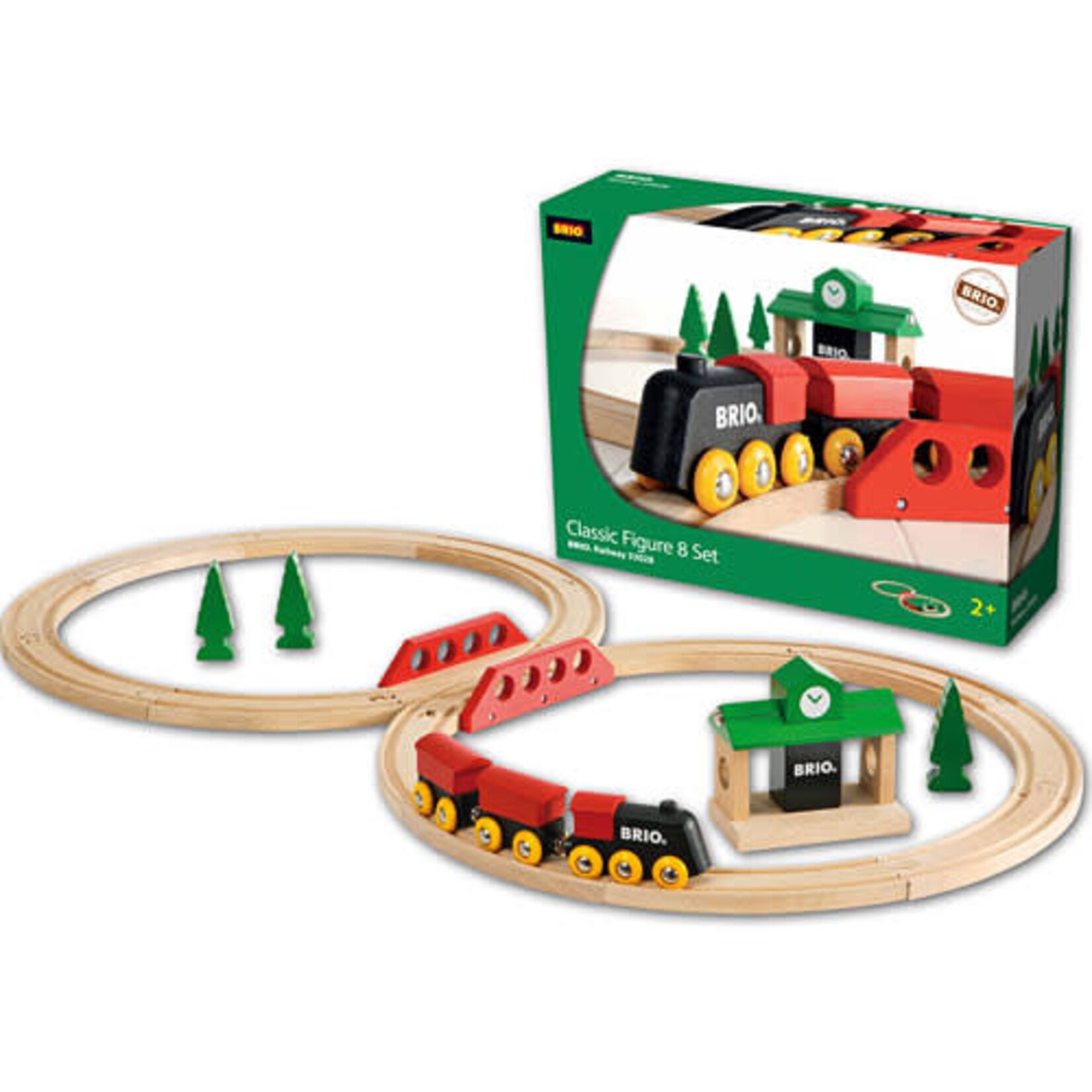 Brio *****Ensemble de train de bois classique en forme de 8