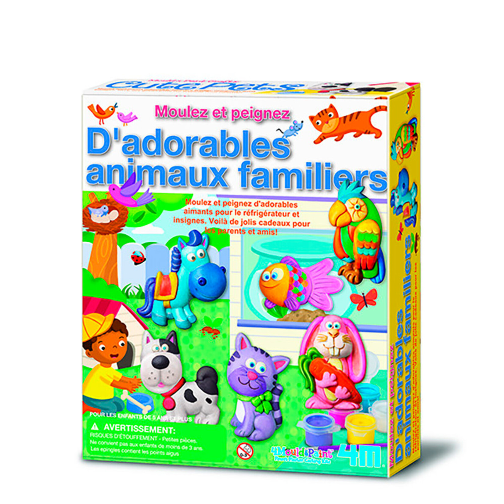 4M 4M- animaux familiers à mouler et à peindre