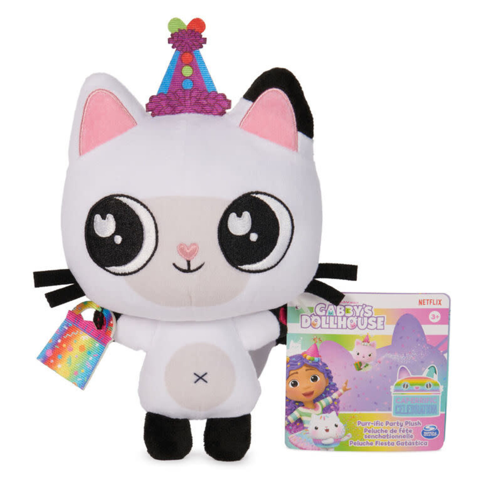 Spin Master Gabby's Dollhouse - Peluche de fête senchattionnelle - Pandy Paws