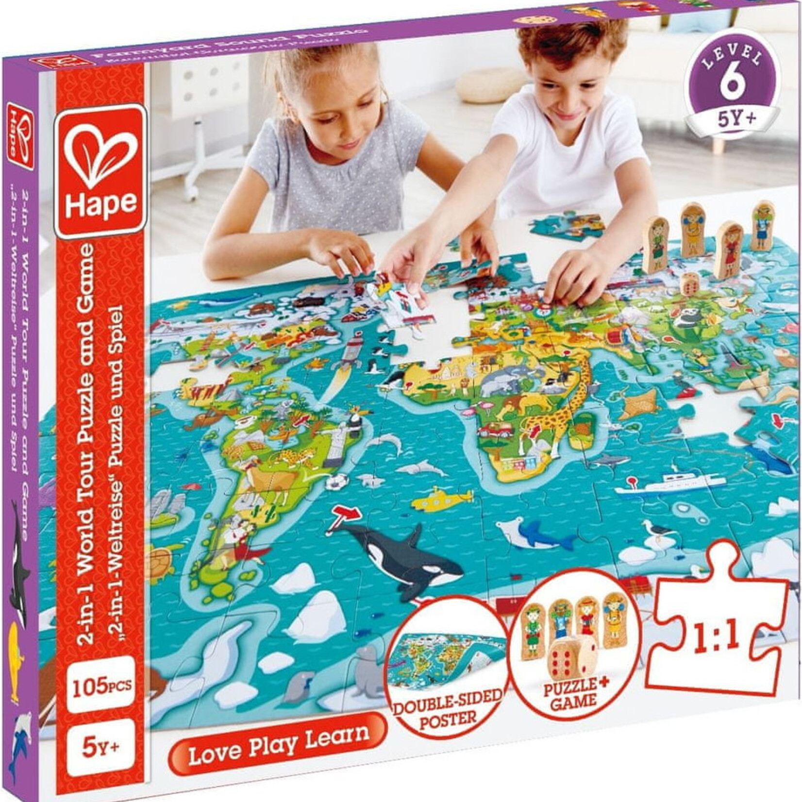 Hape Hape Puzzle 100 - World Observation Puzzle