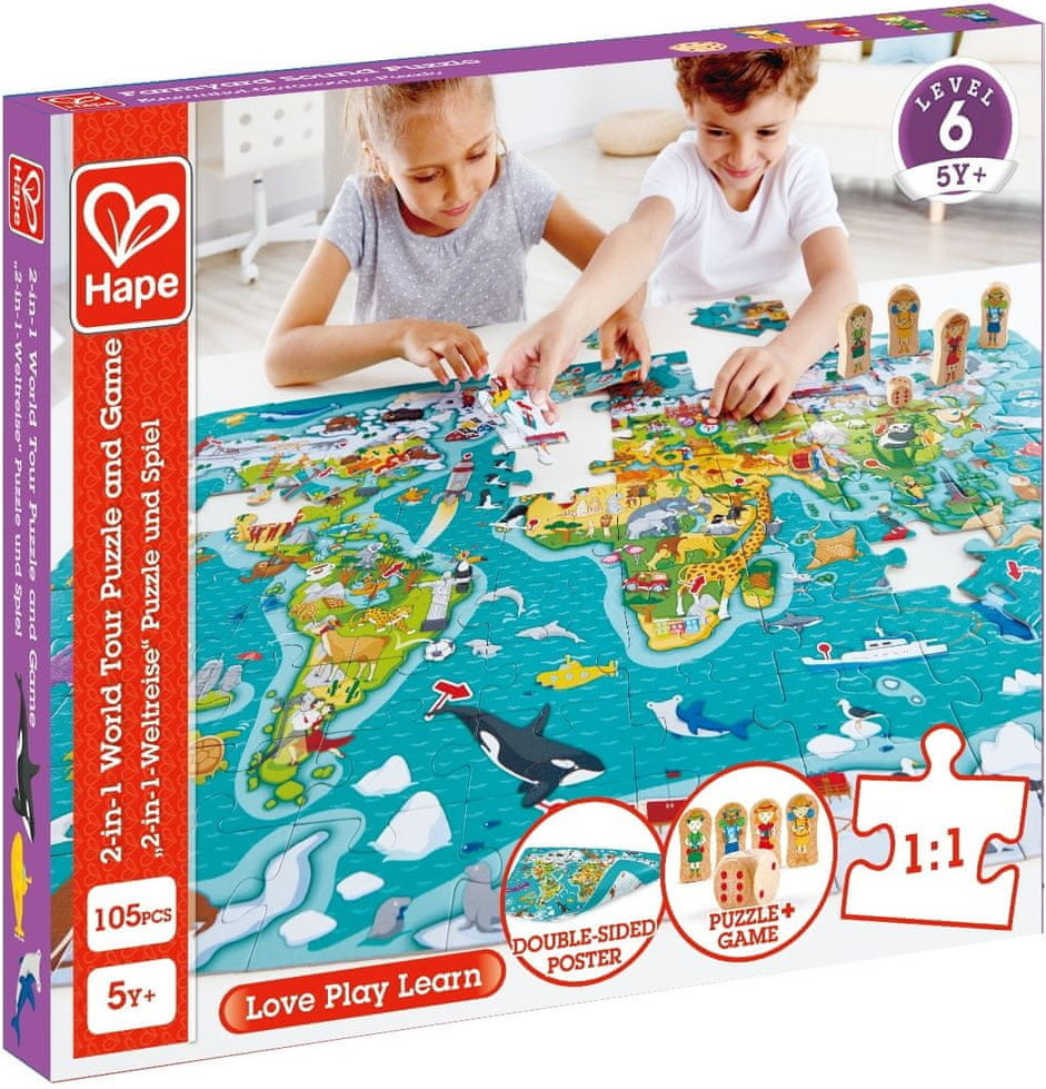 Hape Hape Puzzle 100 - World Observation Puzzle
