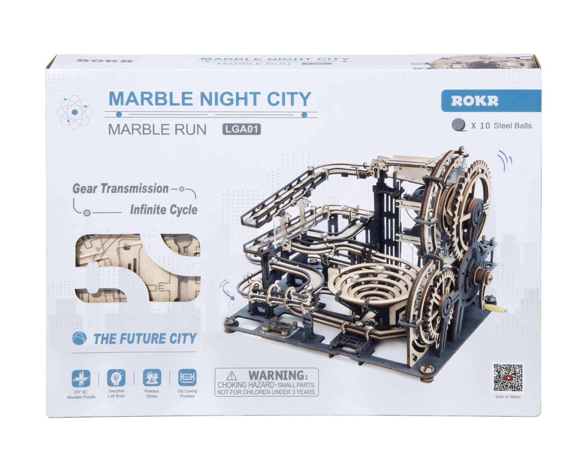 Robotime ROKR LGA01 - Marble Run - Marble Night City