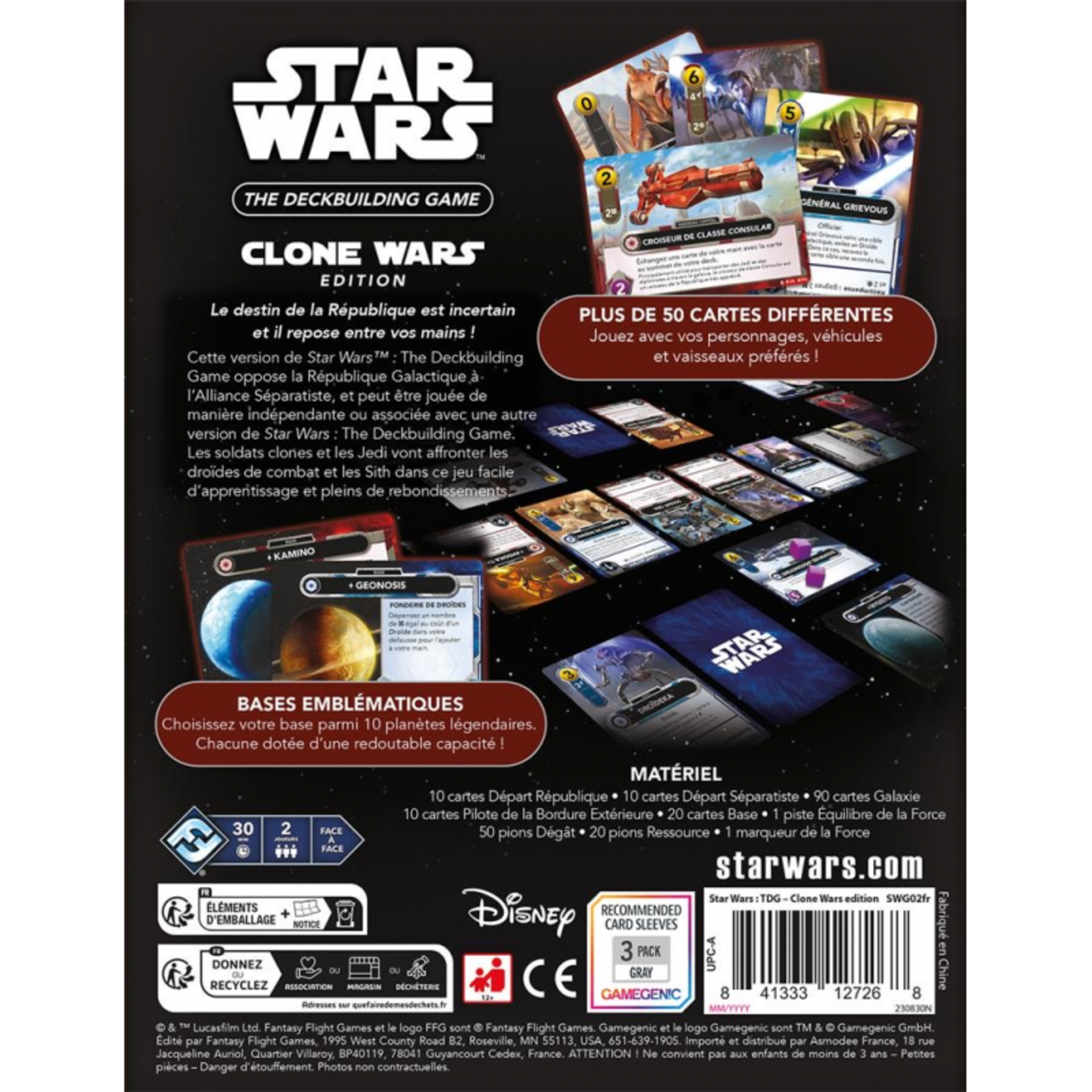 Fantasy Flight Games Star Wars - The Deck Building Game - Clone Wars Edition (FR)