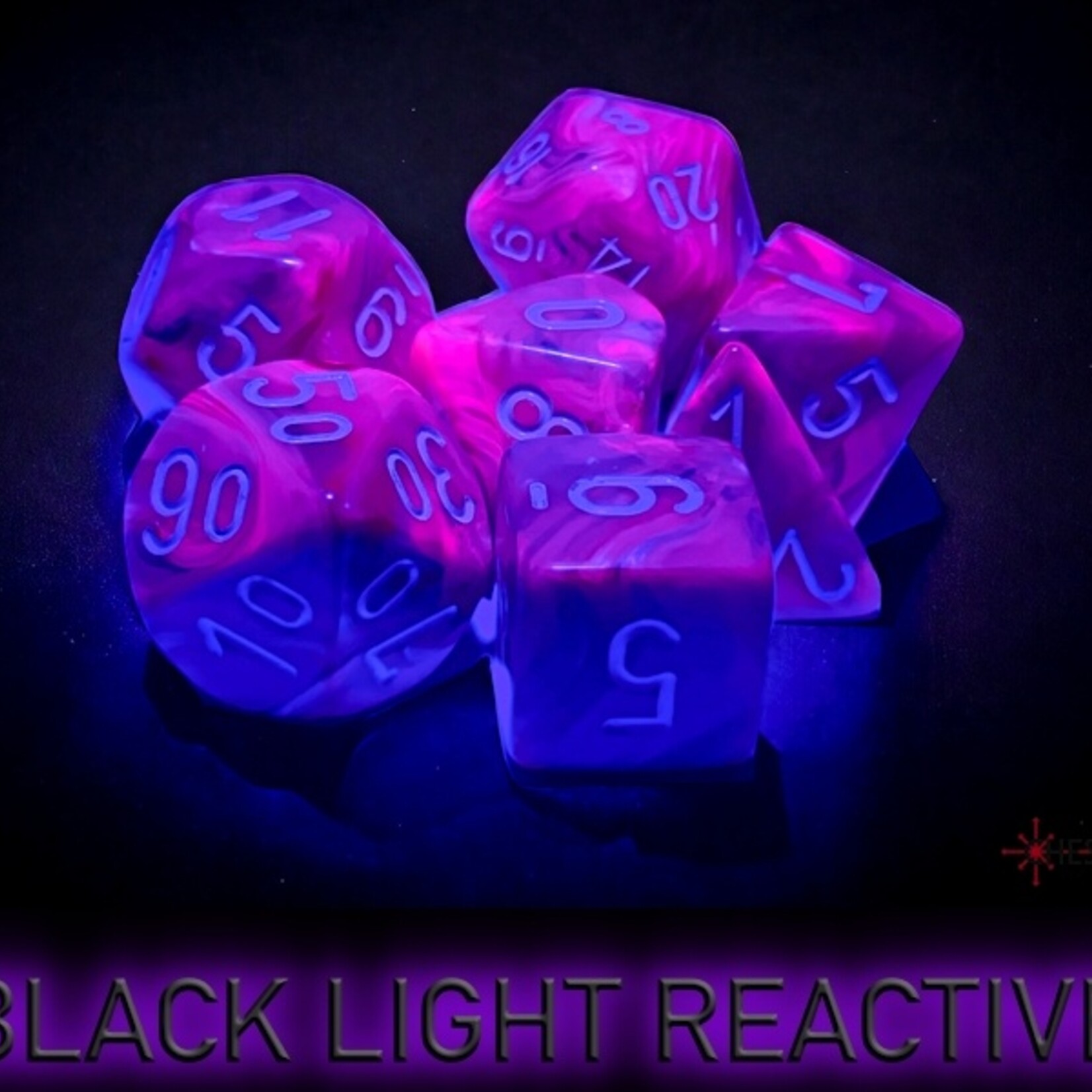 Chessex Chessex - Dés Festive - Violet/Blanc