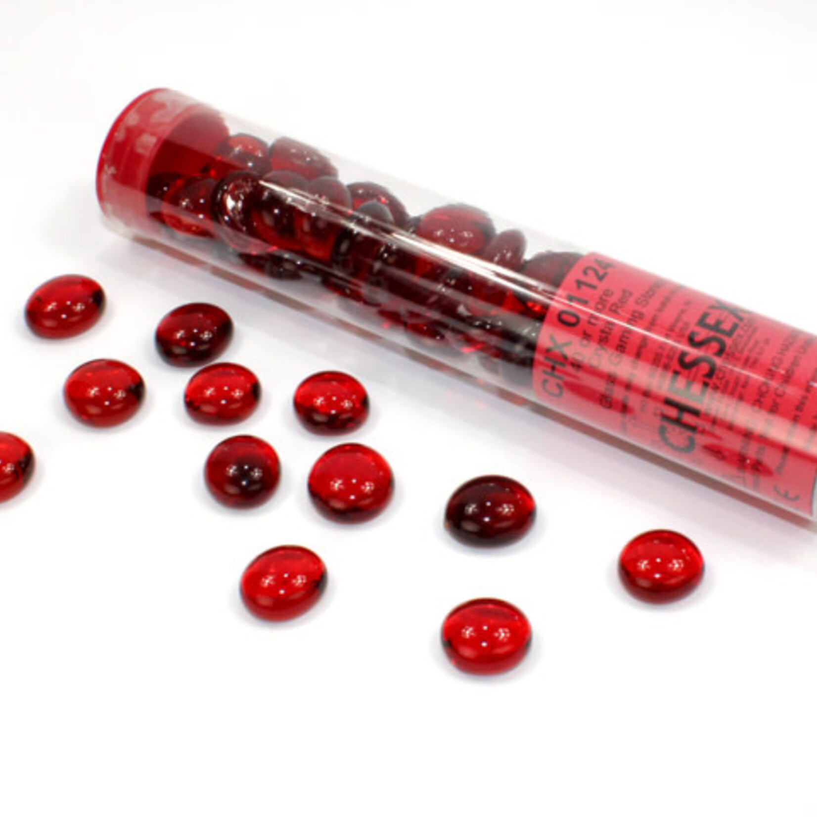 Chessex Chessex tube de marqueurs en verre ROUGE