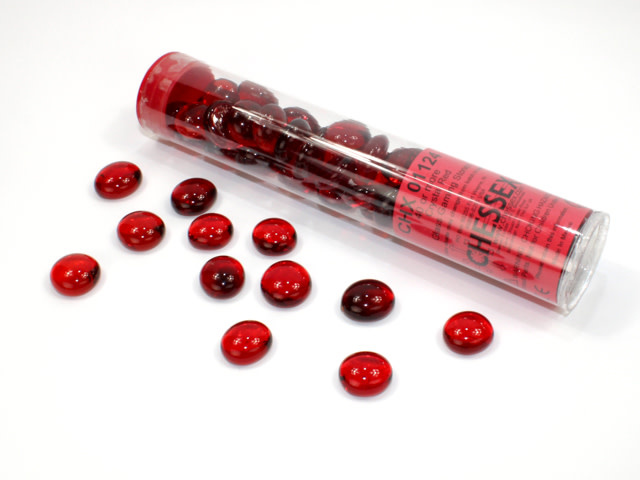 Chessex Chessex tube de marqueurs en verre ROUGE