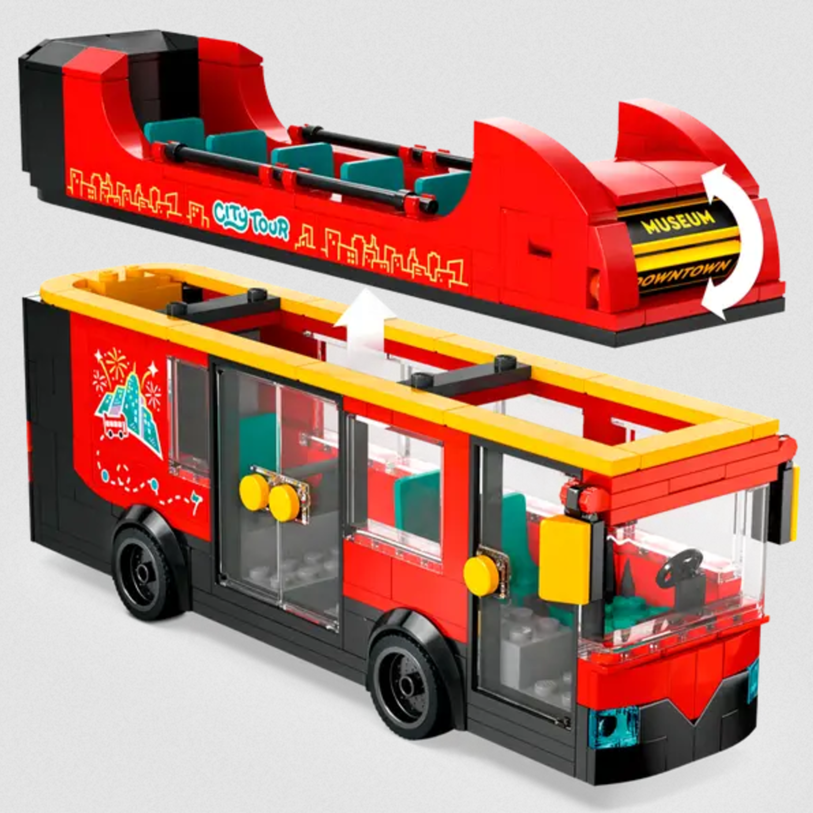 Lego Lego 60407 City - Le bus touristique rouge à impériale