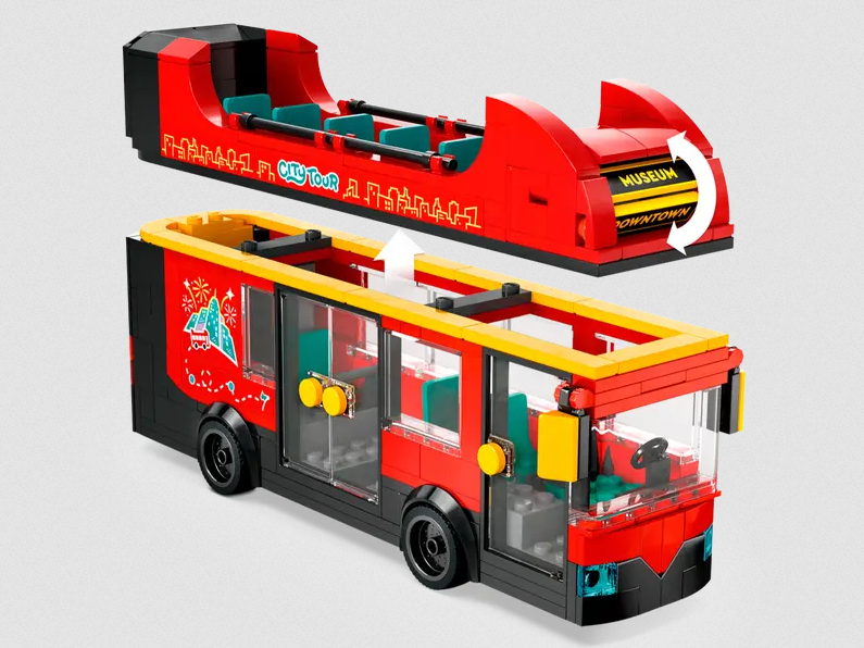 Lego Lego 60407 City - Le bus touristique rouge à impériale