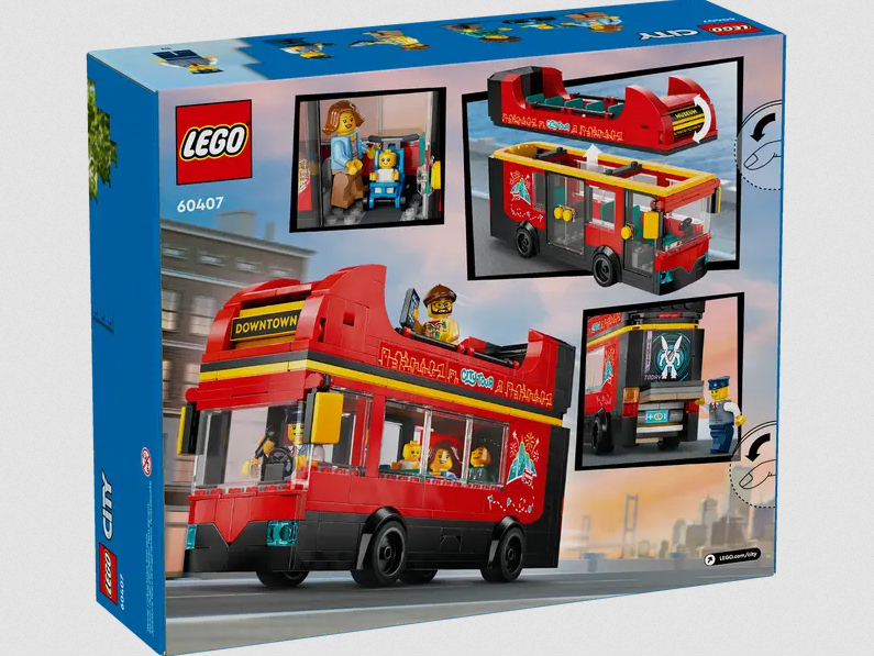 Lego Lego 60407 City - Le bus touristique rouge à impériale