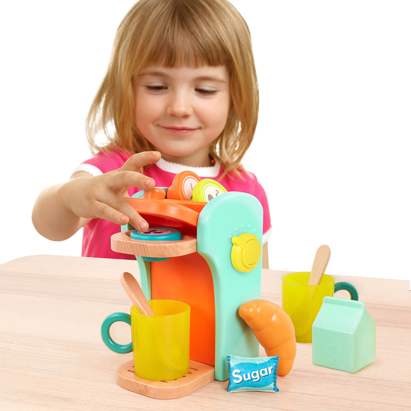 battat B - Set de machine à café en bois "Café au Play"