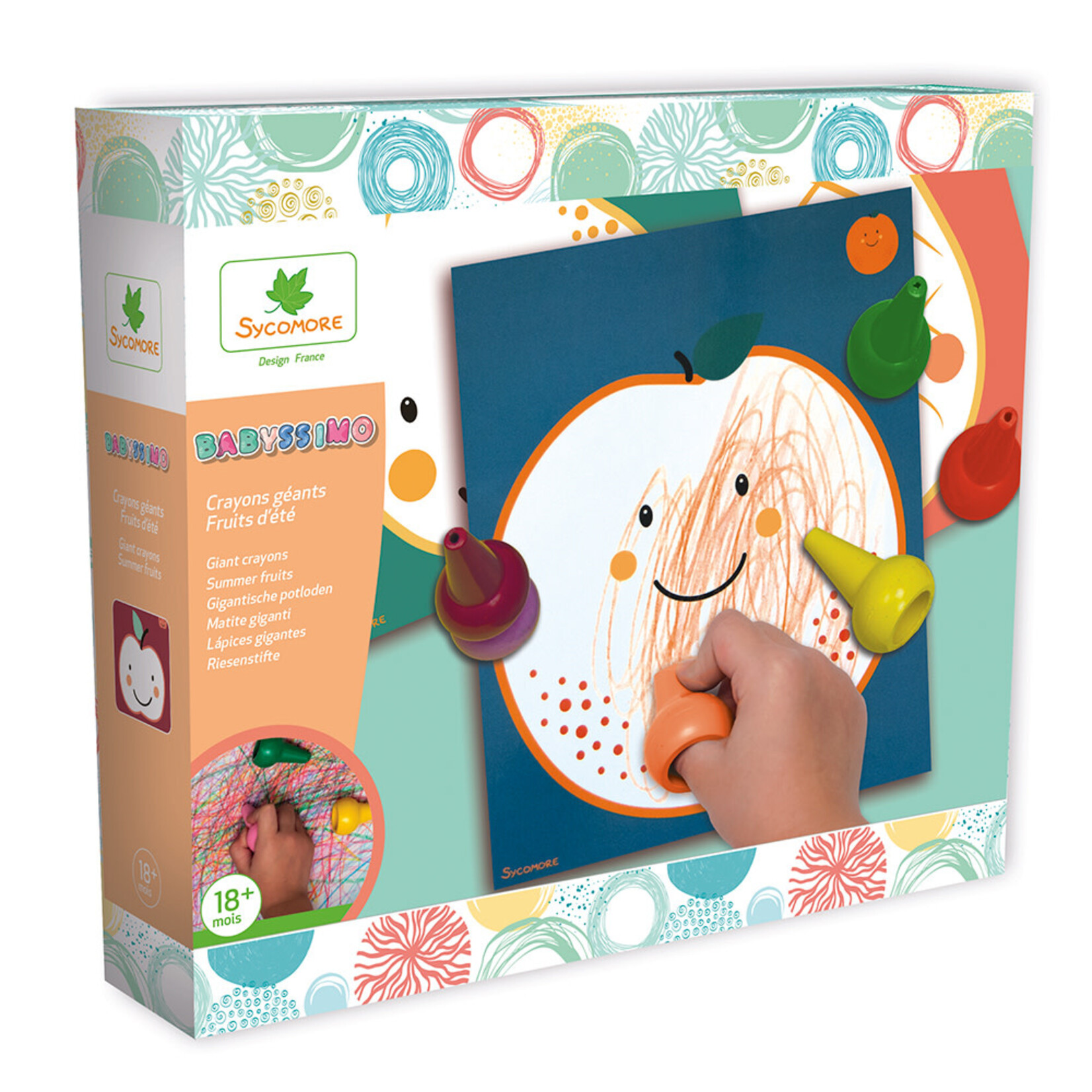 Sycomore Sycomore - Babyssimo - Crayons Géants - Fruits d'été