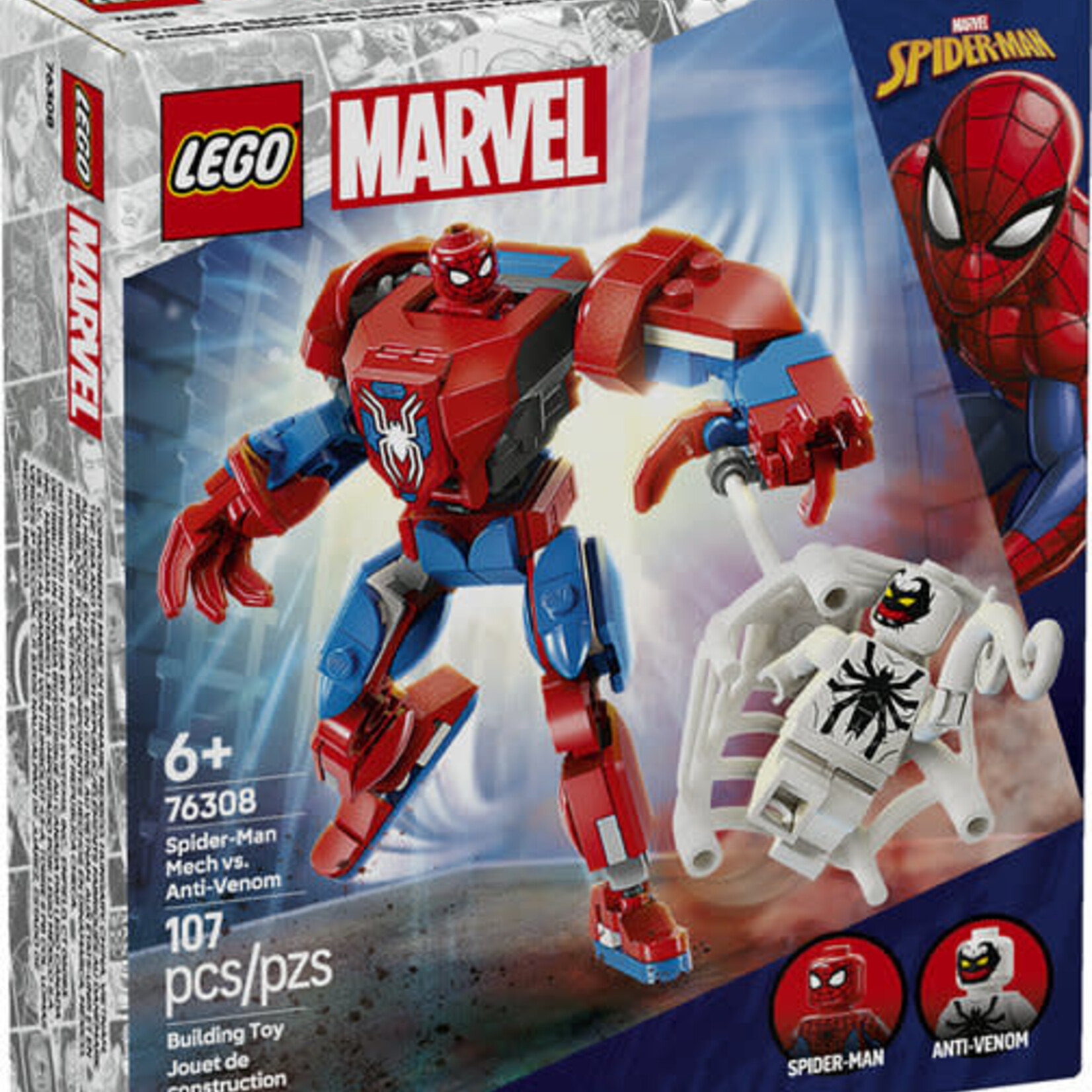 Lego Lego 76308 Marvel - Le robot de Spider-Man contre Anti-Venom