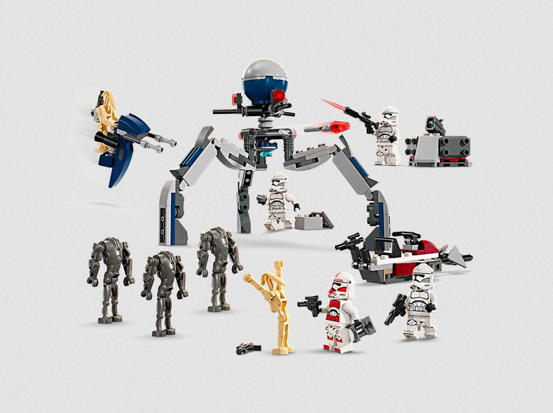 Lego Lego 75372 Star Wars - Ensemble de combat Clone Trooper™ et droïdes de combat