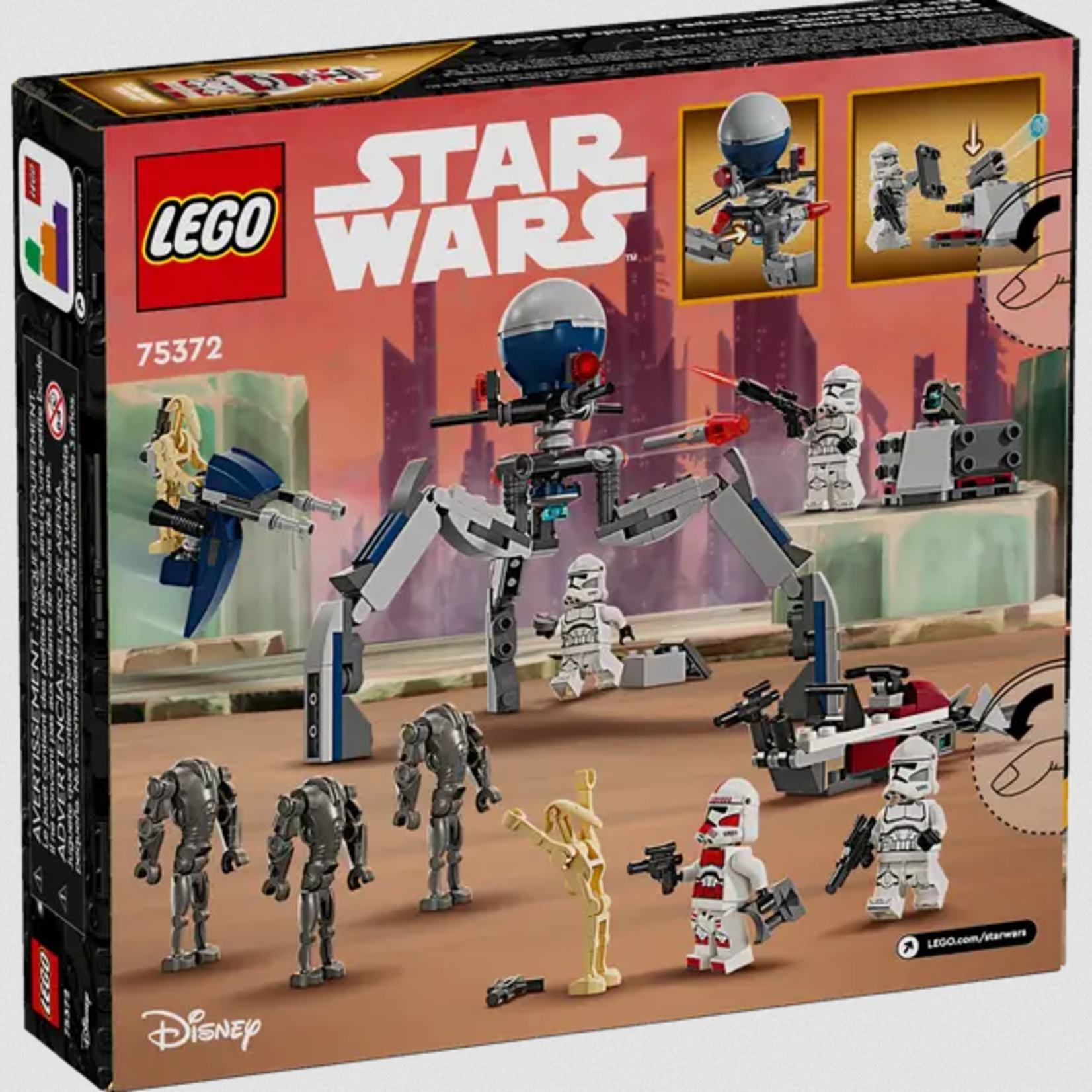Lego Lego 75372 Star Wars - Ensemble de combat Clone Trooper™ et droïdes de combat