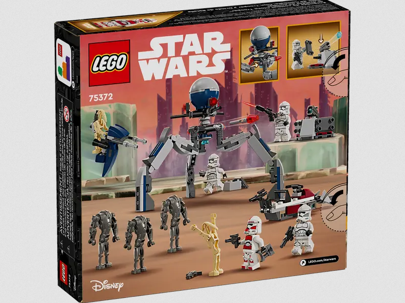 Lego Lego 75372 Star Wars - Ensemble de combat Clone Trooper™ et droïdes de combat