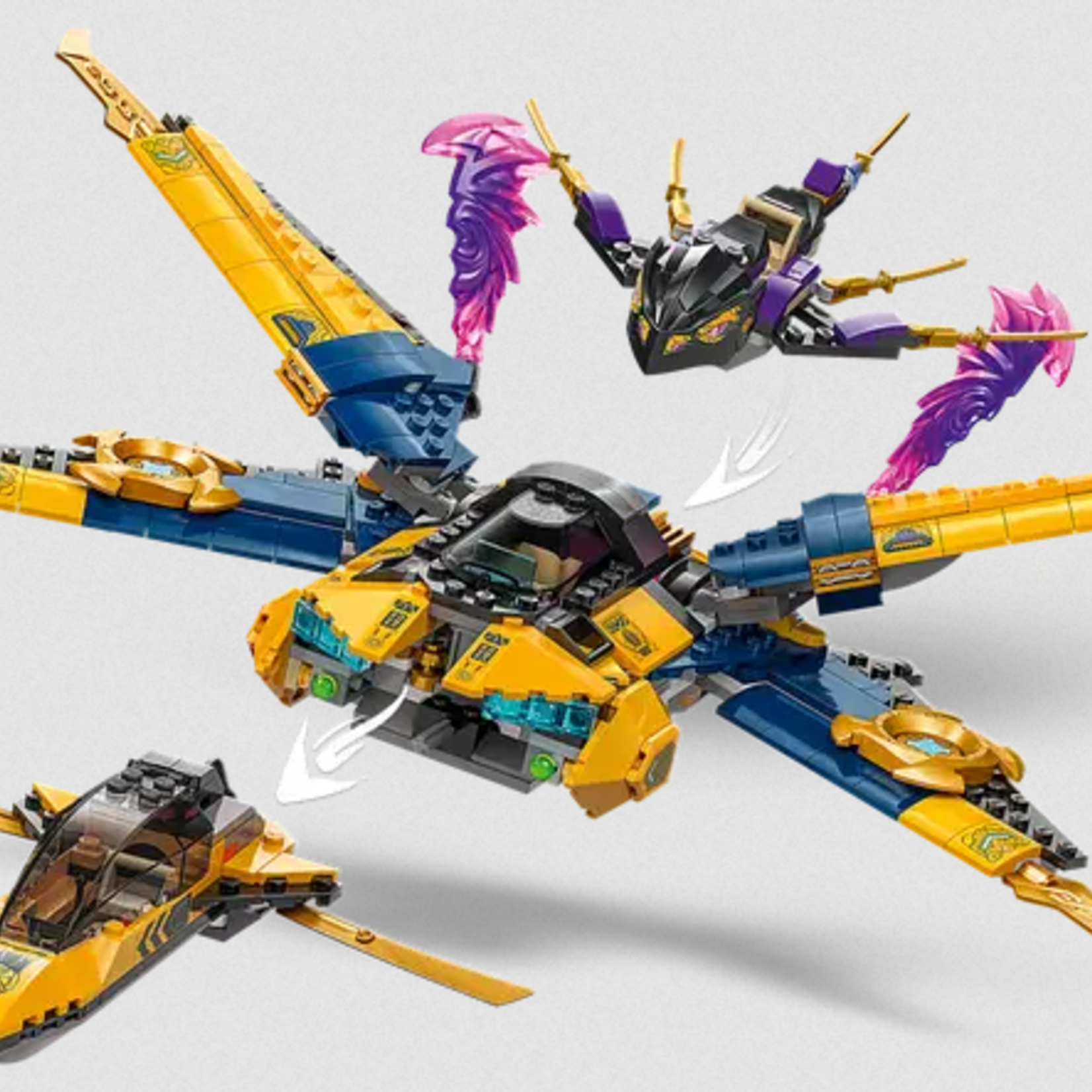 Lego Lego 71833 Ninjago - L’avion des tempêtes de Ras et Arin