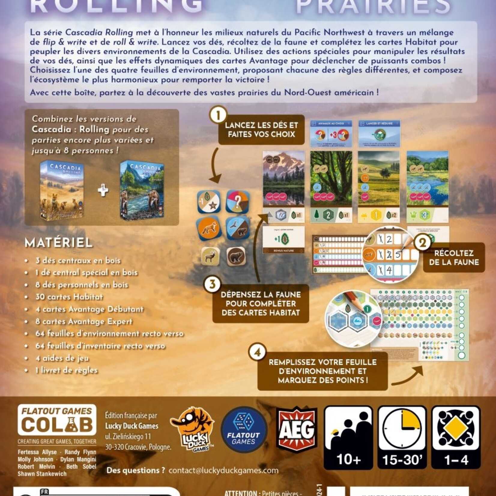 Lucky Duck Games Cascadia Rolling - Prairies