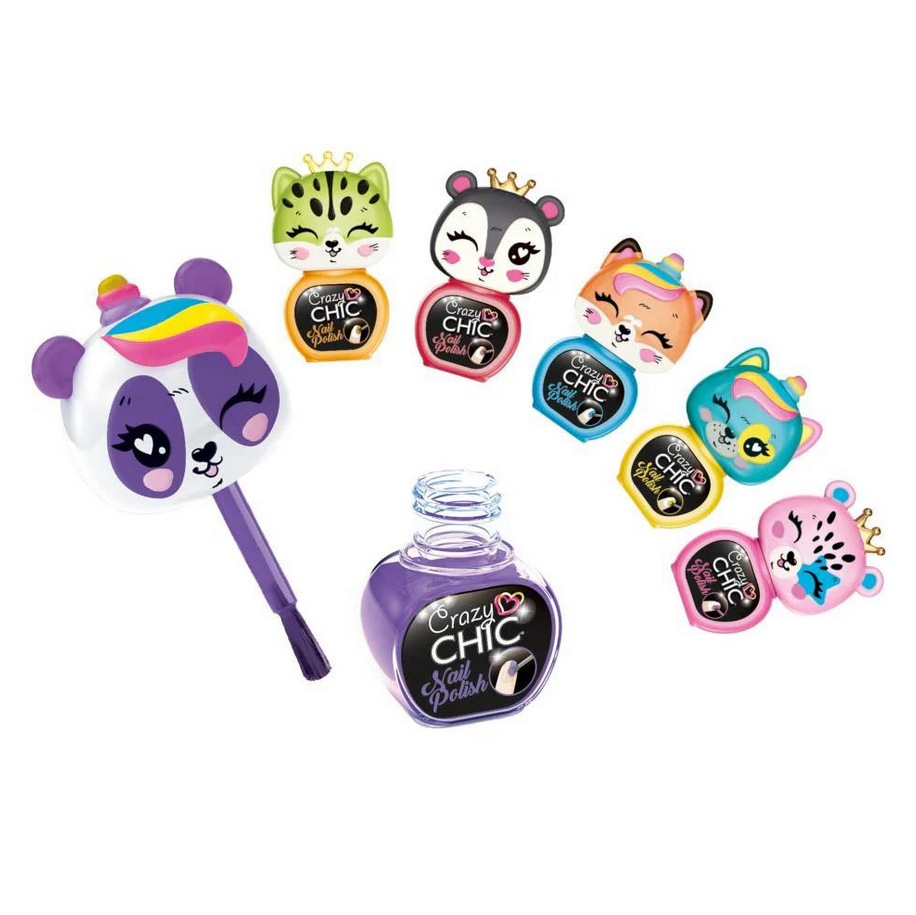 Clementoni Crazy Chic Beauty - Lovely Nail Polishes - Bleu/Rose