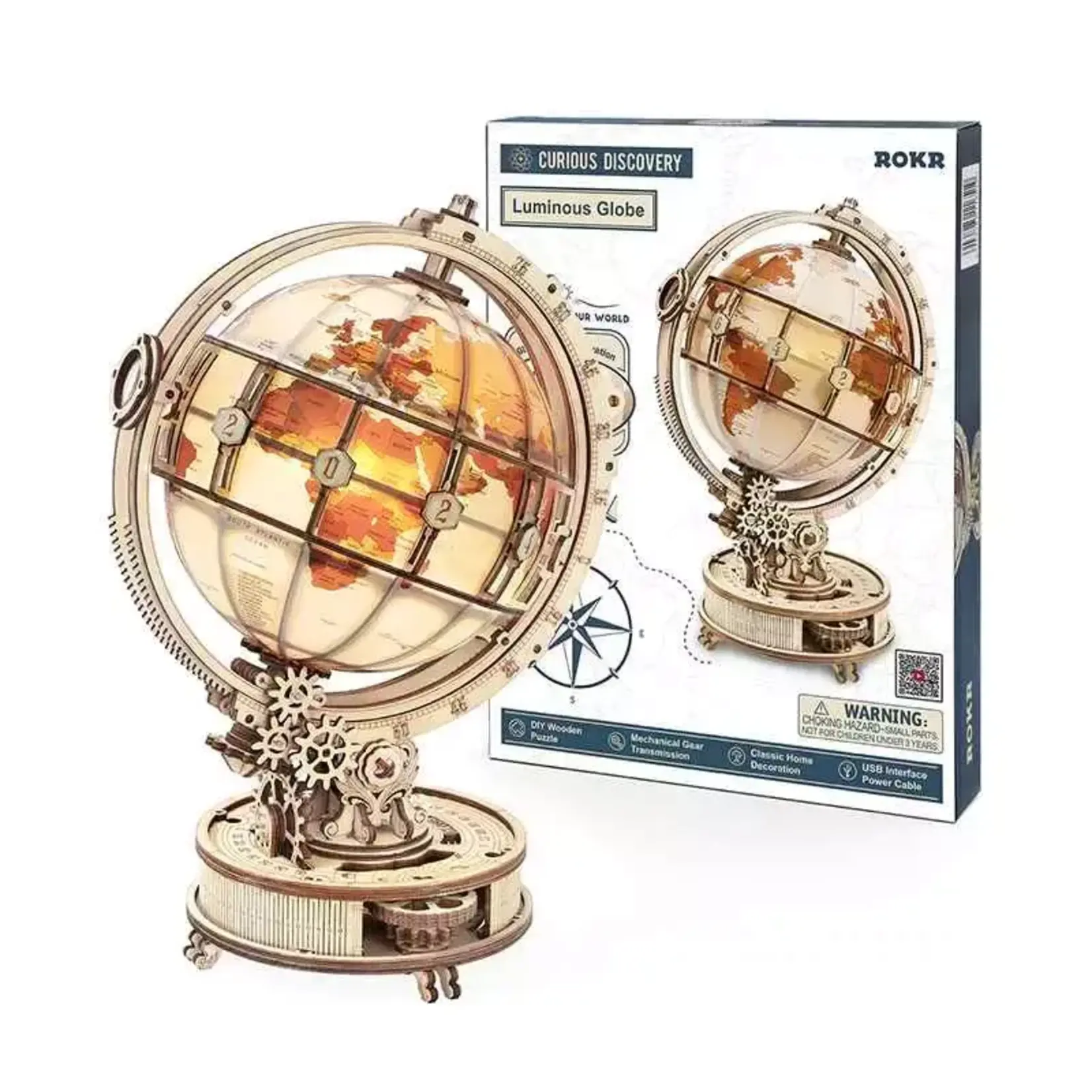Robotime ROKR - Curious Discovery - Luminous Globe Lumineux
