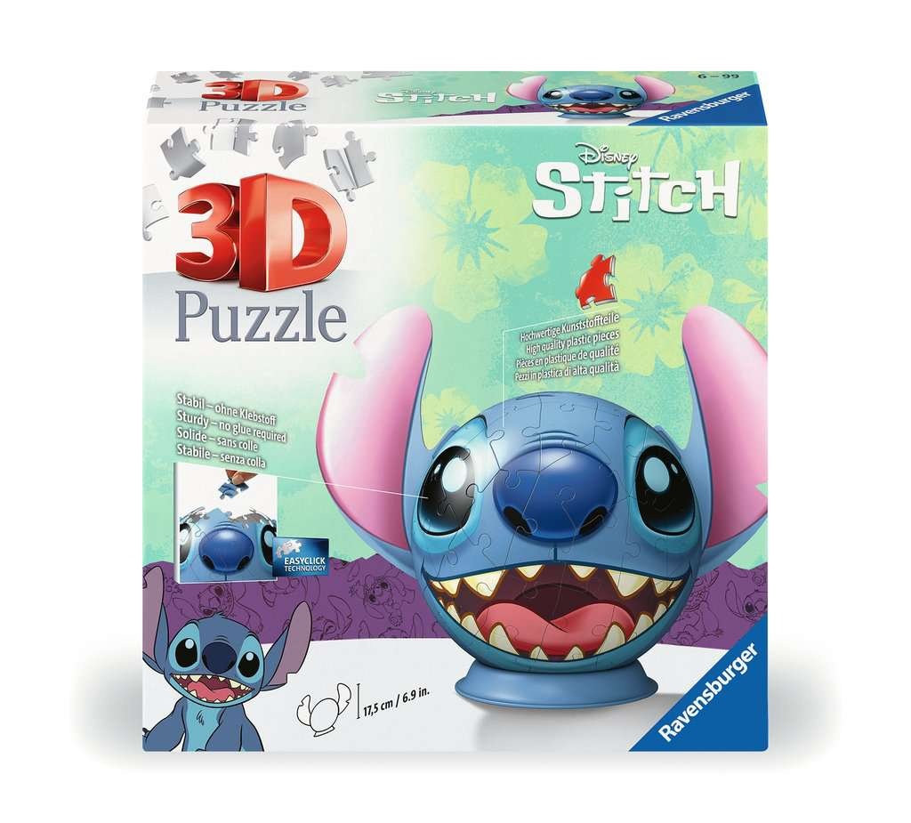 Ravensburger Ravens Puzzle 3D Stitch avec oreilles 72p