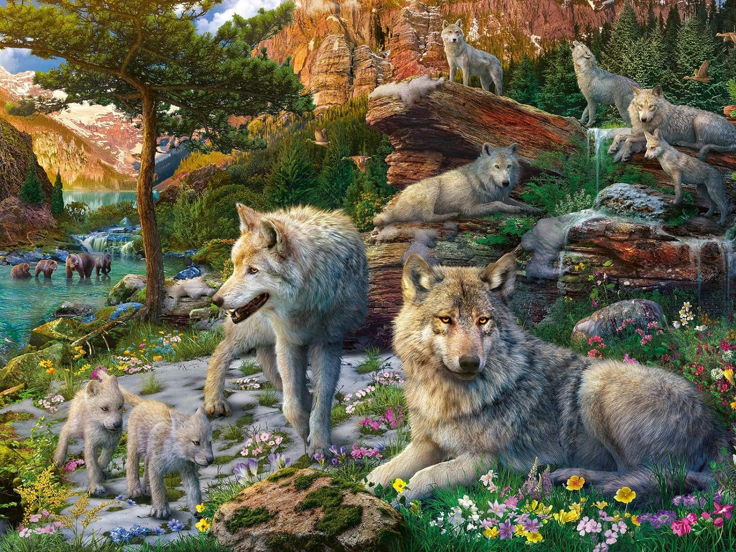 Ravensburger Ravens 1500 Wolves in Spring