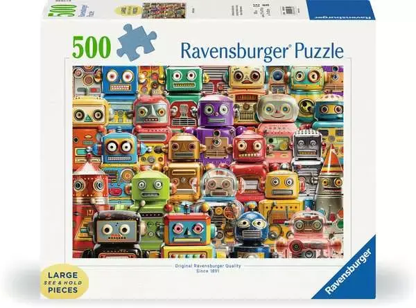 Ravensburger RAvens 500 Large pieces retro Robots