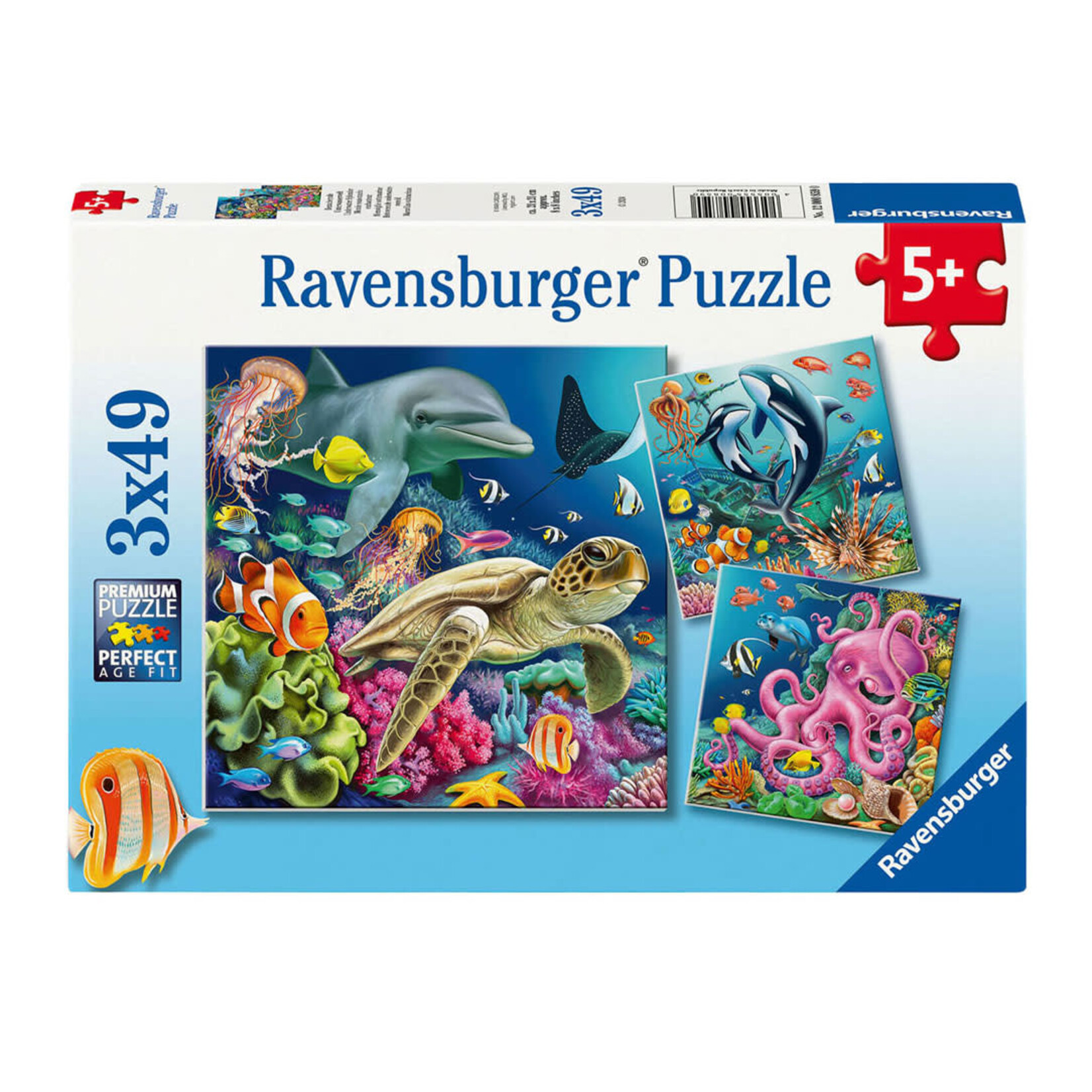 Ravensburger Ravens 3 x 49 monde sous-marin enchanteur
