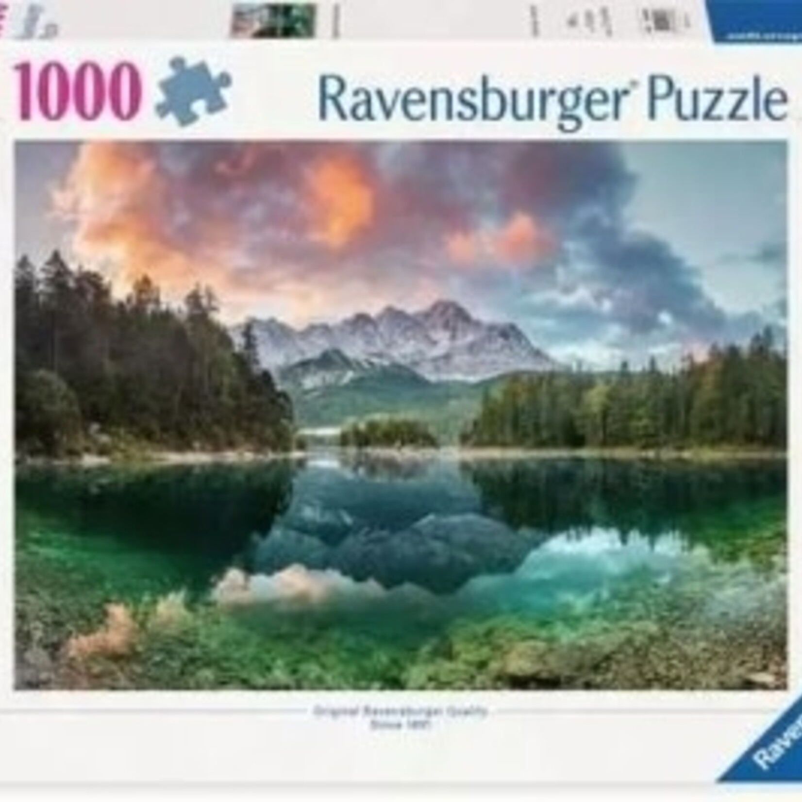 Ravensburger Ravens 1000  Lac Eibsee, allemagne (Zugsspitze at the Eibsee)