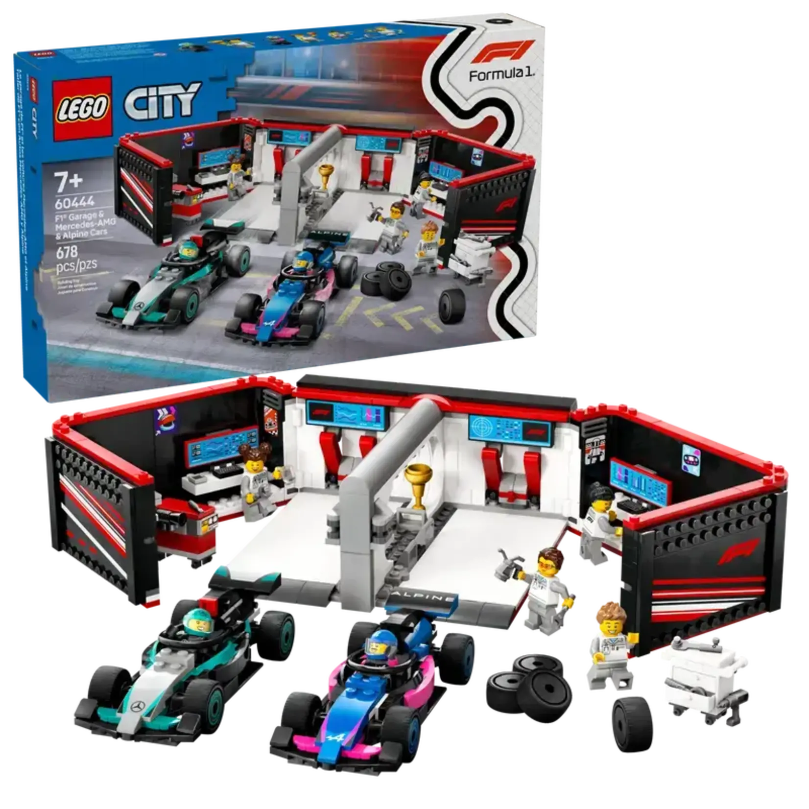 Lego Lego 60444 City - Le garage de F1® et les voitures Mercedes-AMG et Alpine