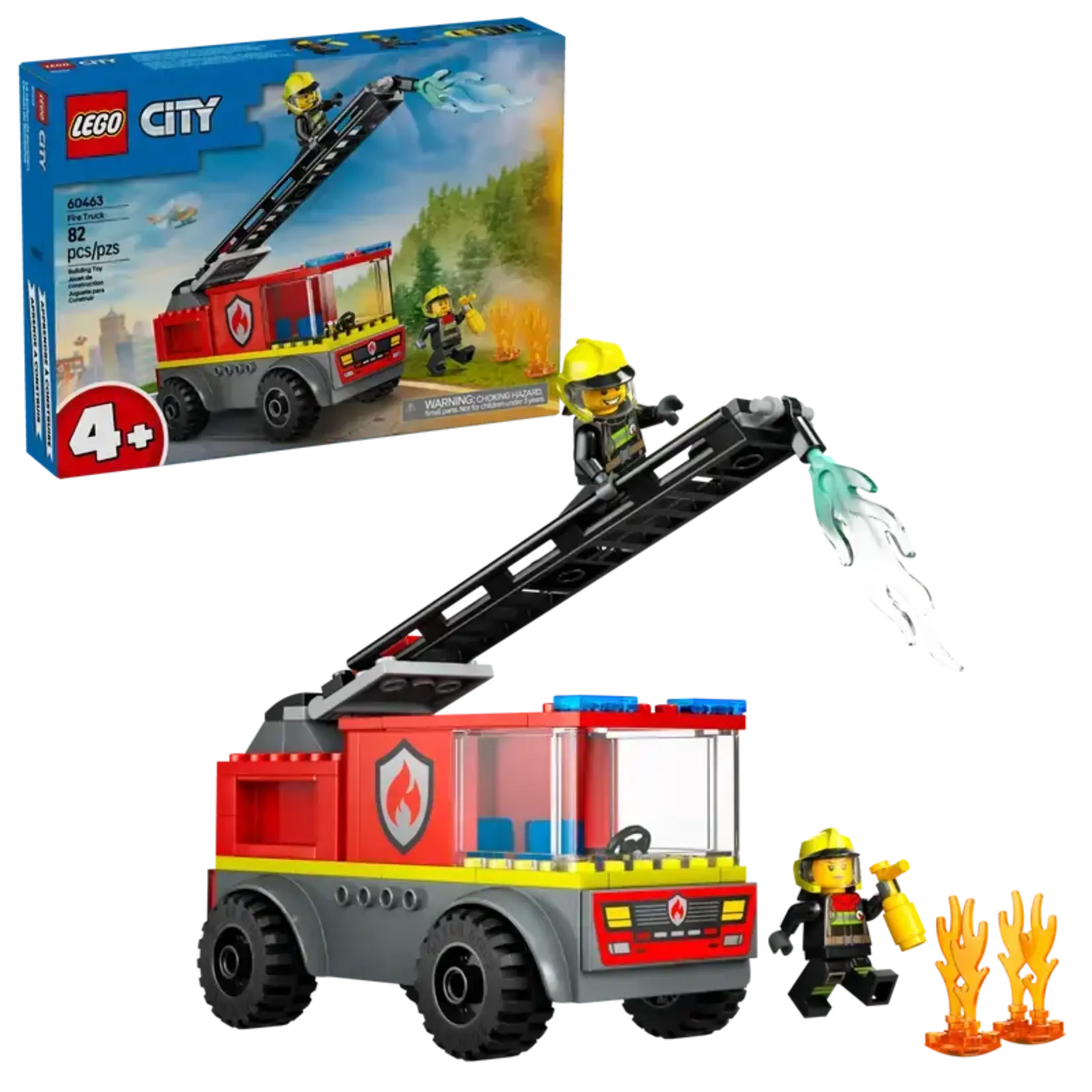 Lego Lego 60463 City - Le camion de pompiers avec échelle