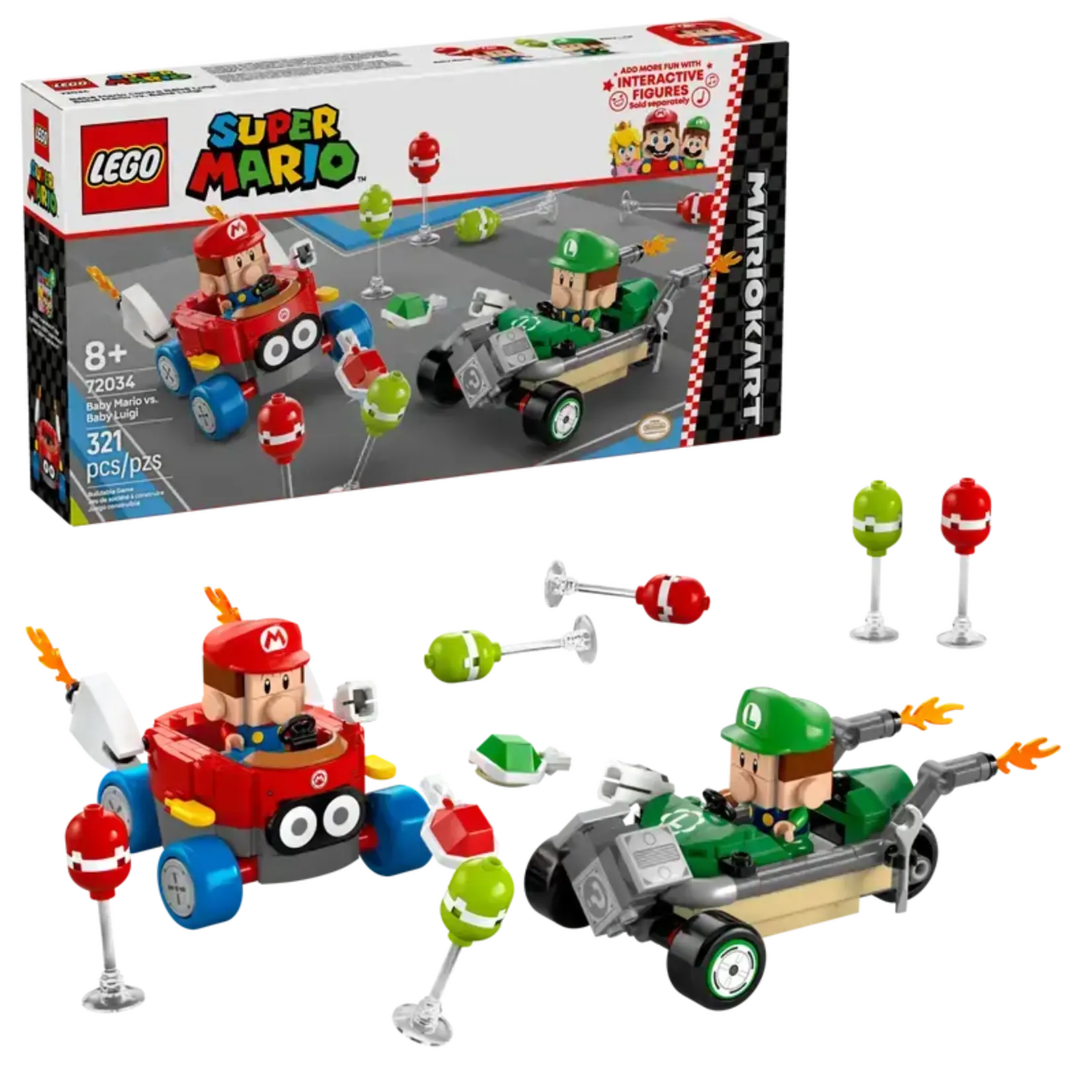 Lego Lego 72034 Super Mario - Mario Kart™ – Bébé Mario contre Bébé Luigi