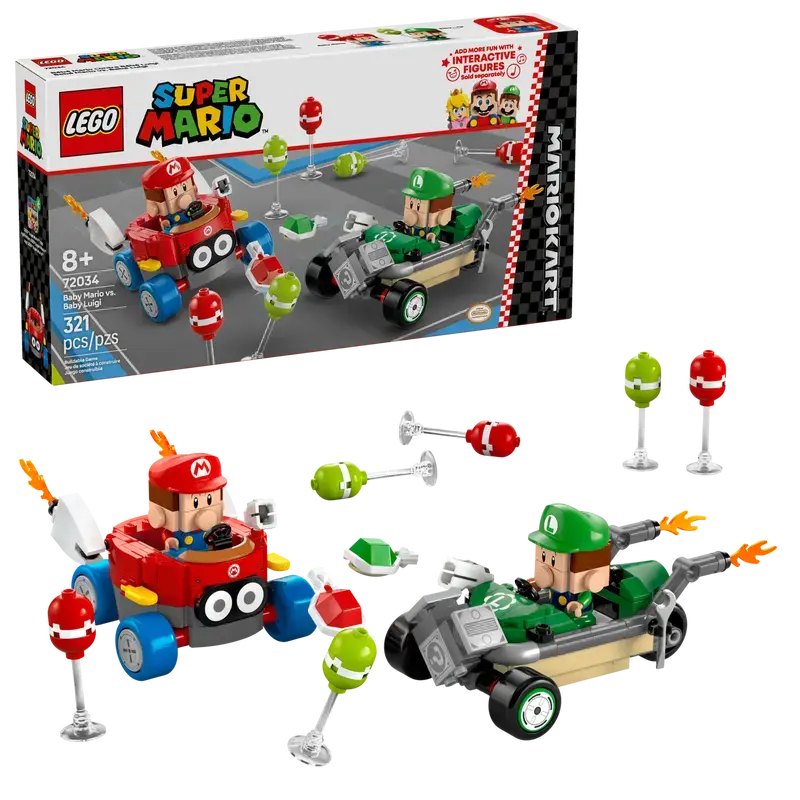 Lego Lego 72034 Super Mario - Mario Kart™ – Bébé Mario contre Bébé Luigi