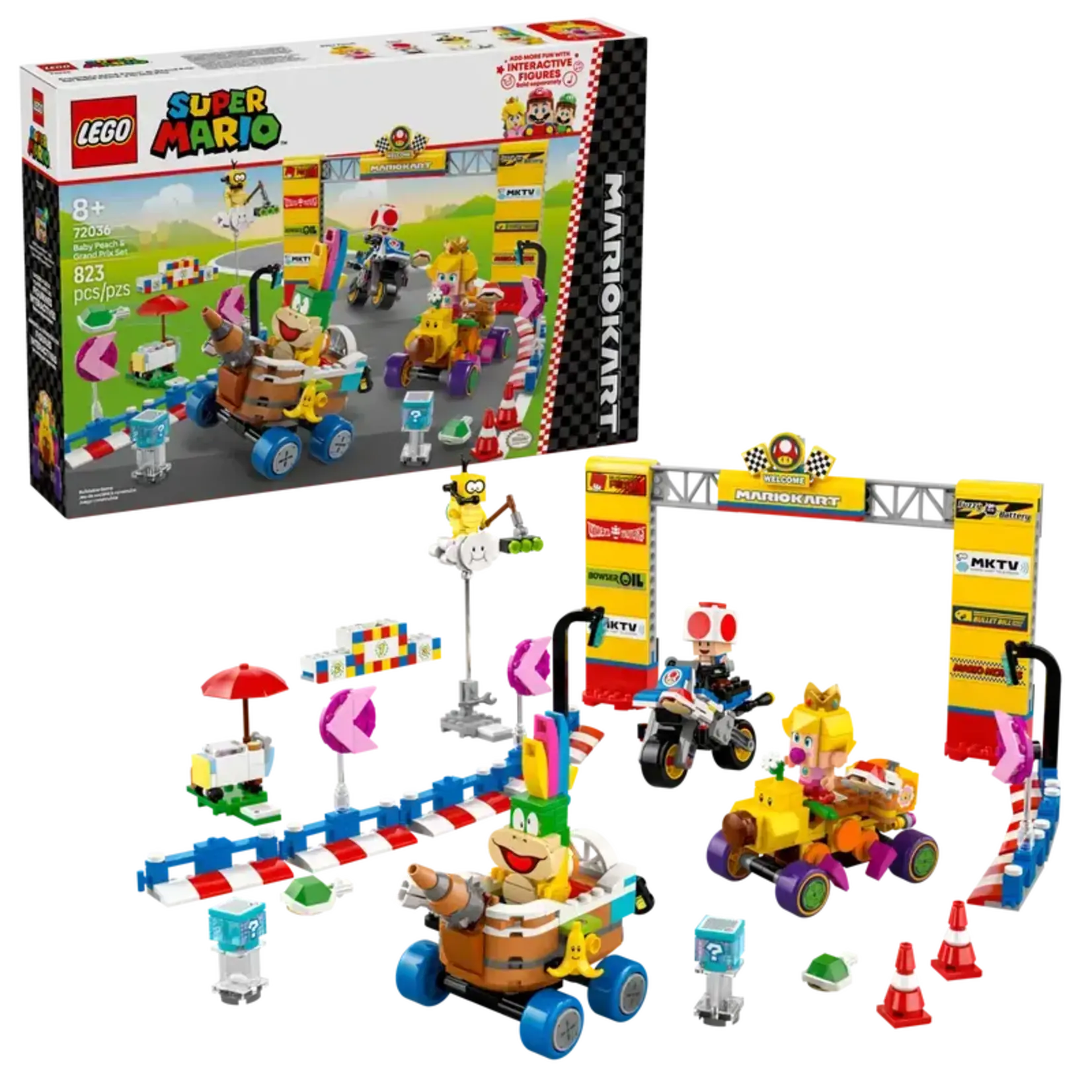 Lego Lego 72036 Super Mario - Mario Kart™ – Ensemble Bébé Peach et Grand Prix