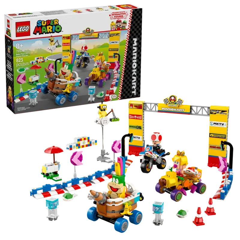 Lego Lego 72036 Super Mario - Mario Kart™ – Ensemble Bébé Peach et Grand Prix