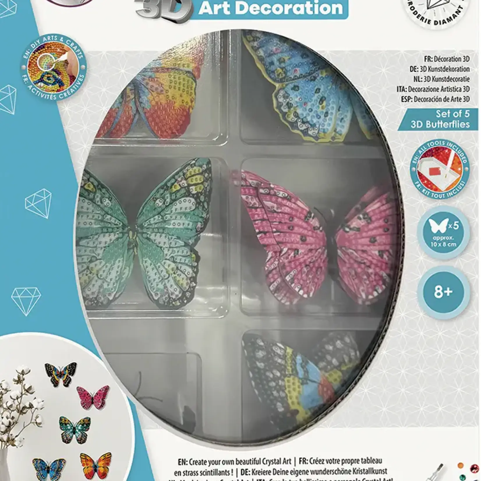 Craft Buddy Crystal Art Decorations 3D Butterflies